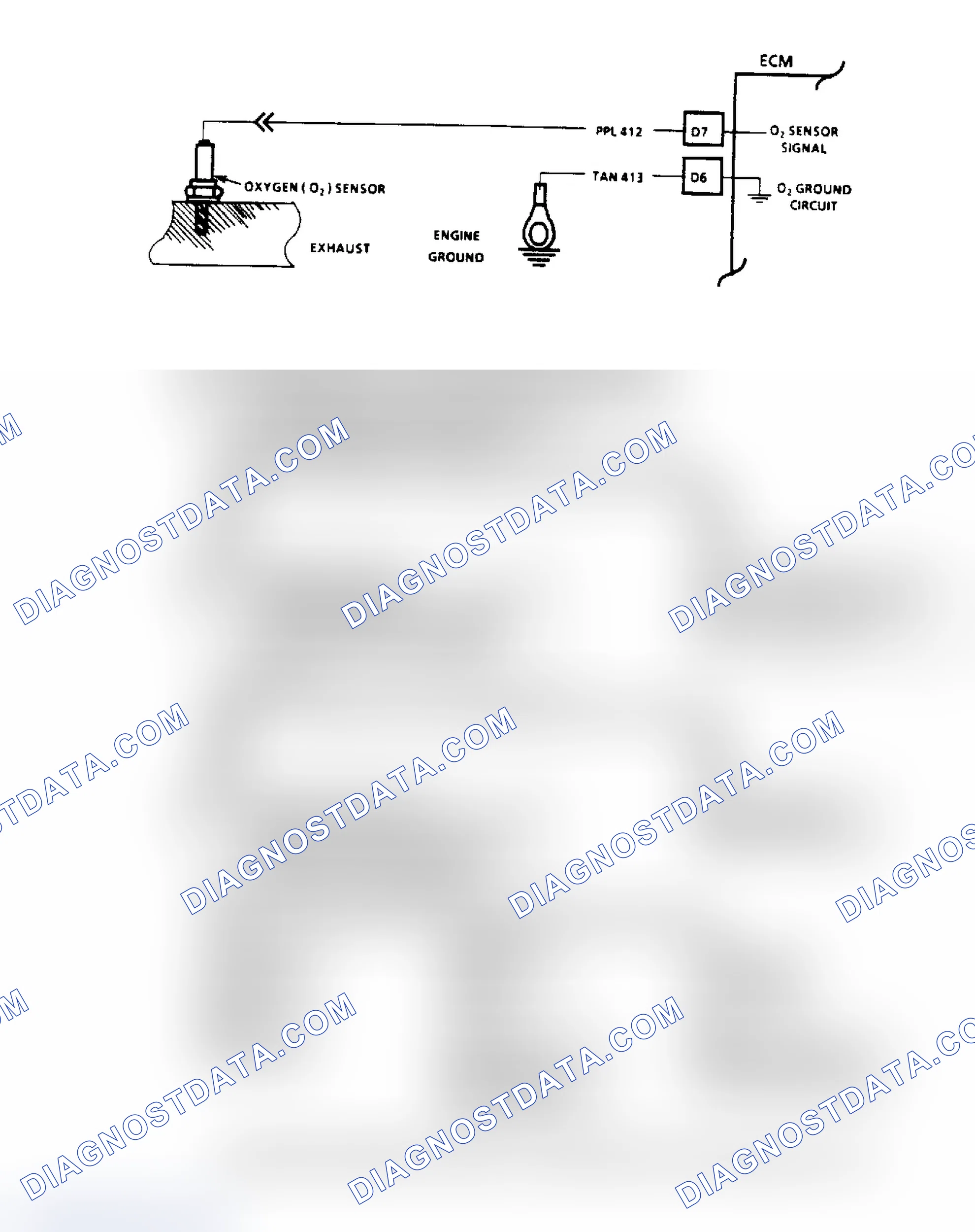 Scheme 45: Code 13, Oxygen Sensor Circuit Flow Chart & Schematic