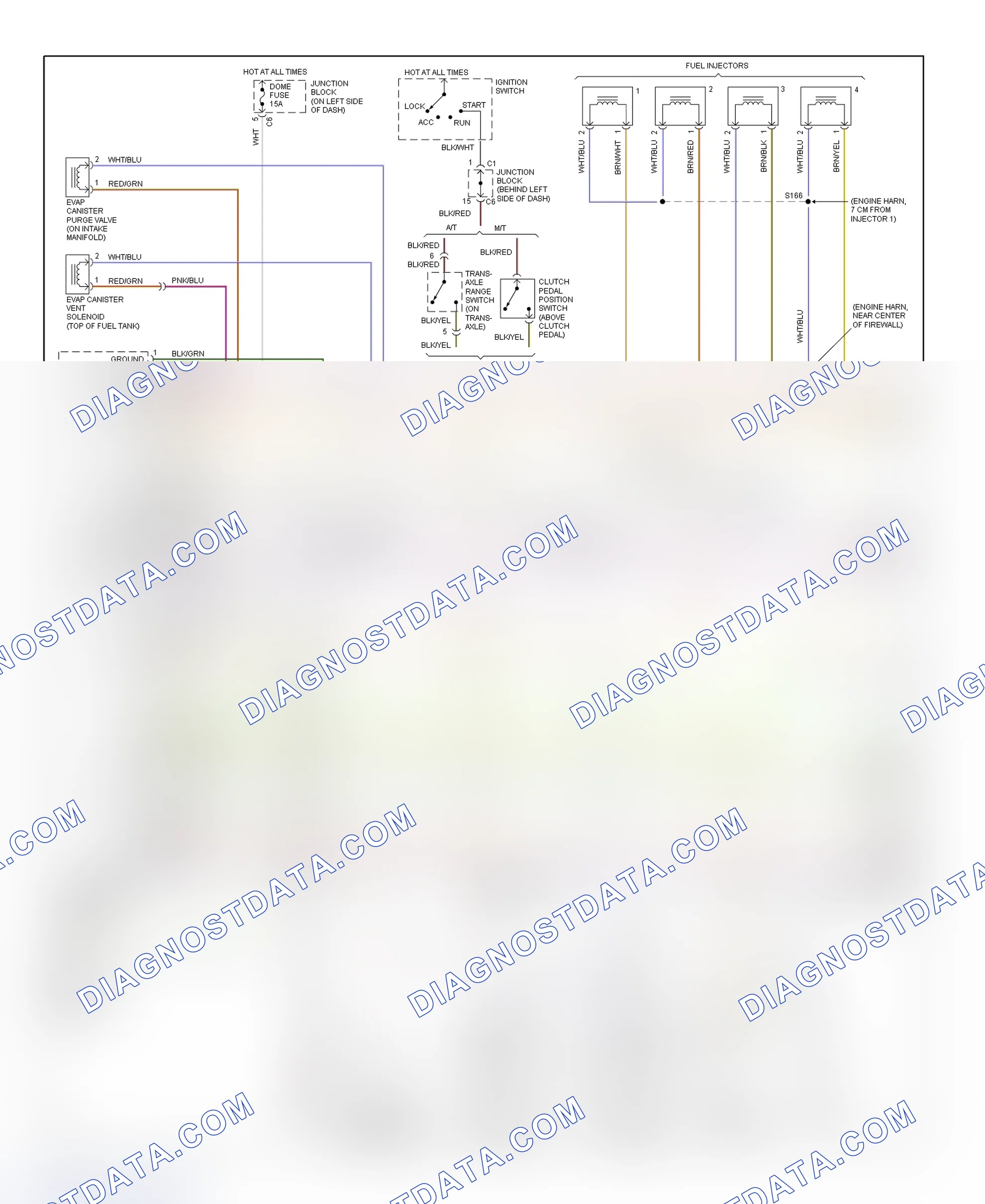 Scheme 143: PCM Wiring Diagram (Metro & Firefly (Canadian) - 1.3L - 1 Of 3)