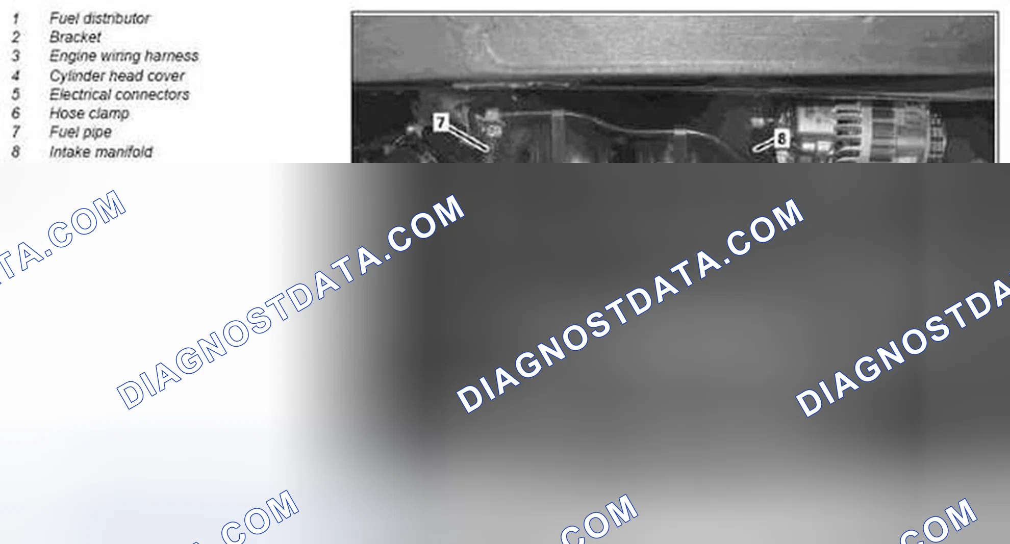 Scheme 13: Remove fuel distributor with injection valves - AR07.03-P-1450MCU