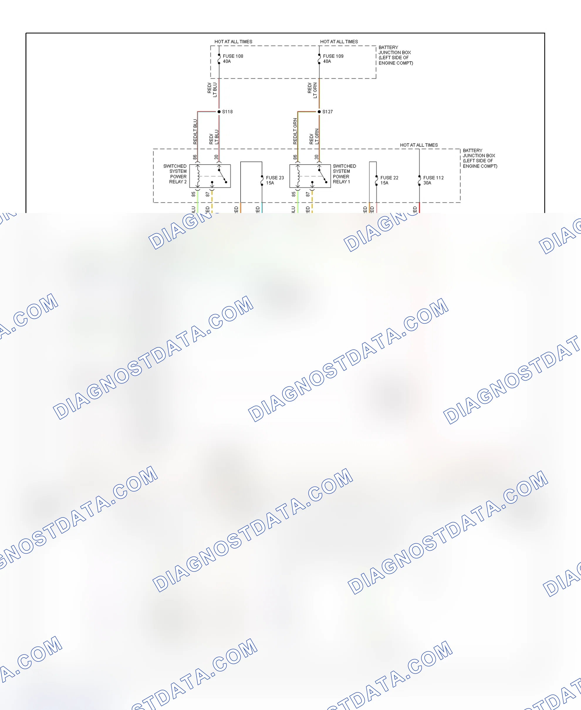Scheme 52: Exterior Lights & Trailer Connector Wiring Diagram (Windstar - 1 Of 2)