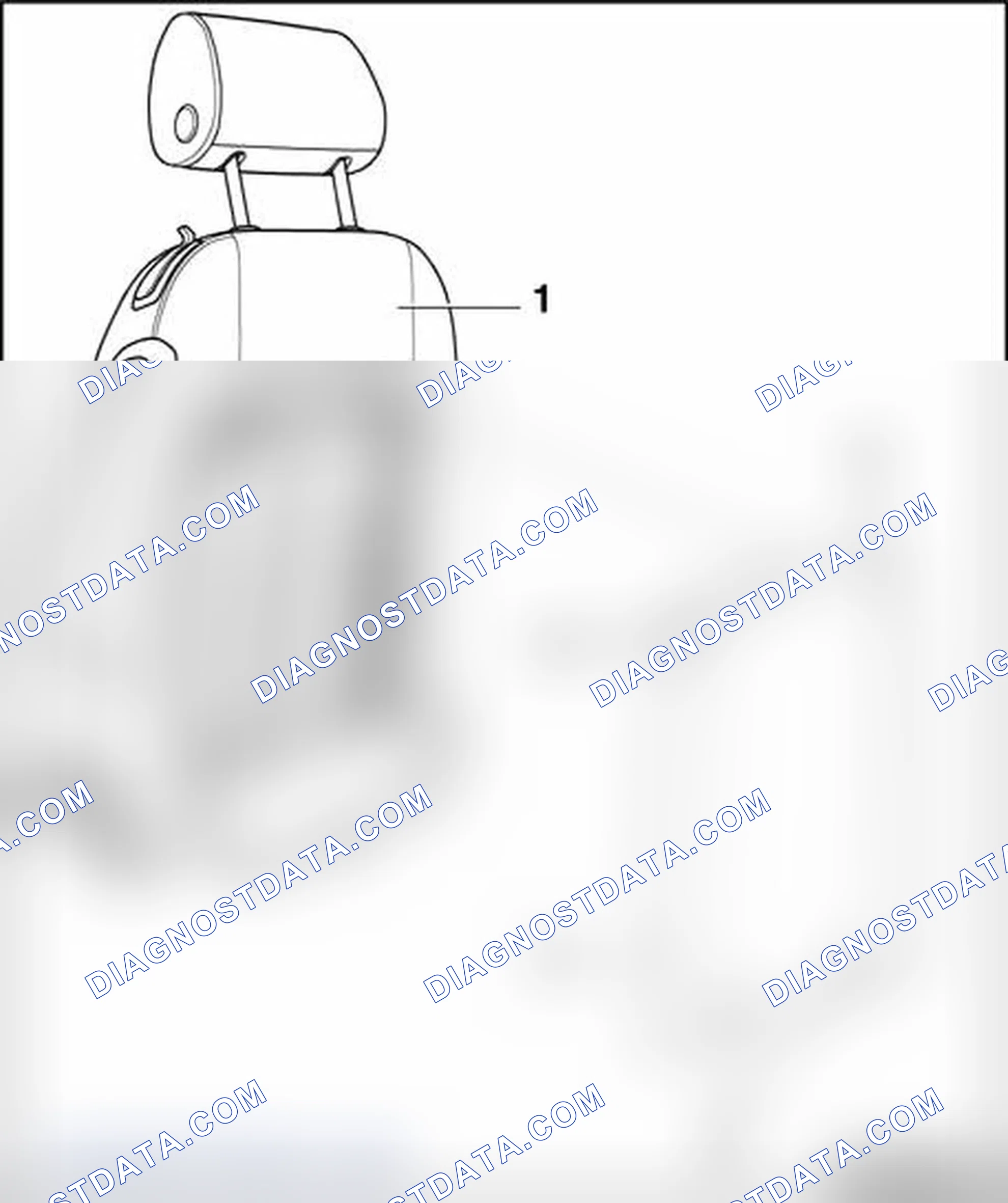 Scheme 203: Backrest cover panel, removing and installing