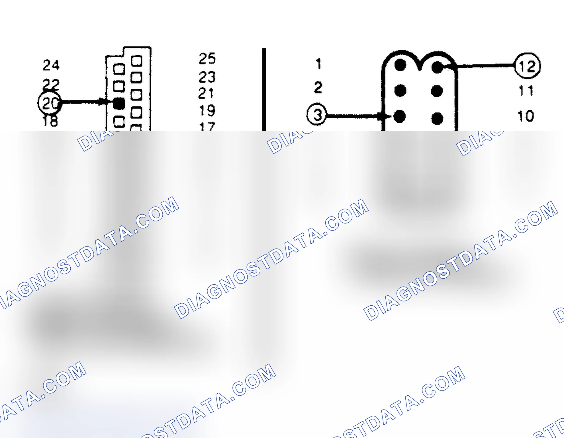 Scheme 159: Logic Module Black Connector View From Wire End & Power Module 12-Wire Connector