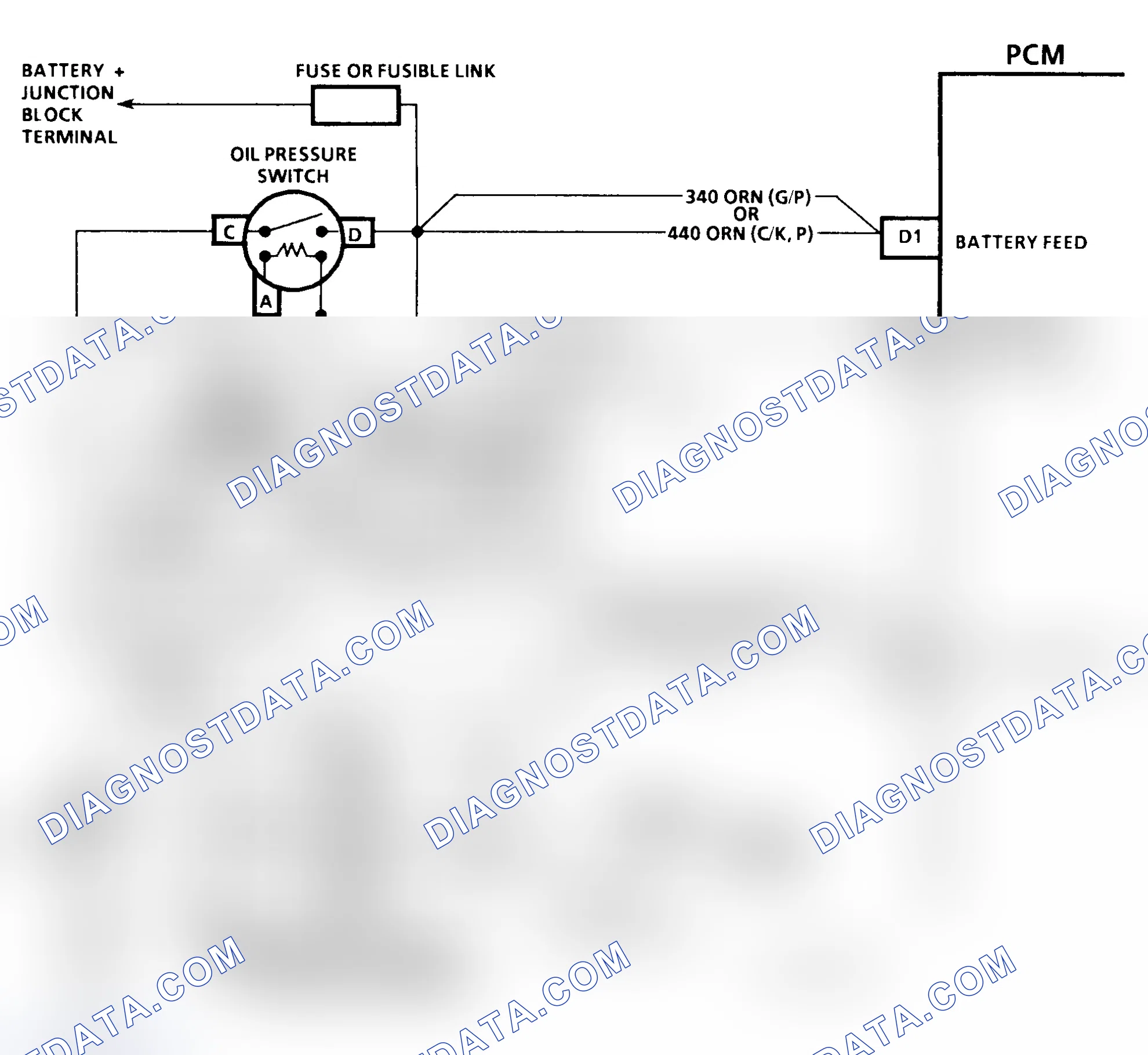 Scheme 326: CODE 54, Schematic, Fuel Pump Circuit (All Models W/ 4L80E Trans.)