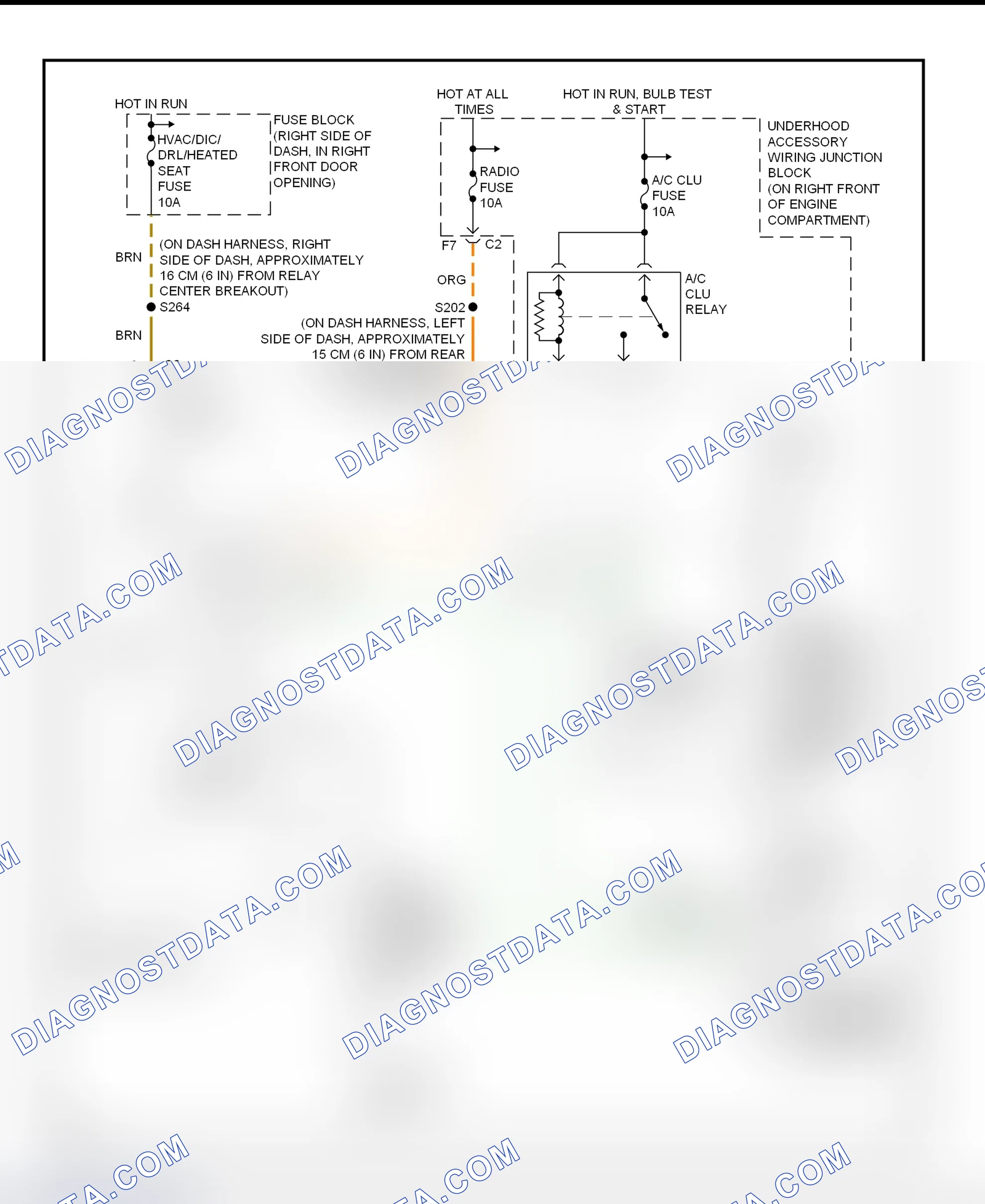 Scheme 34: A/C Compressor Clutch Control Circuit Wiring Diagram (2000 Montana, Silhouette & Venture)