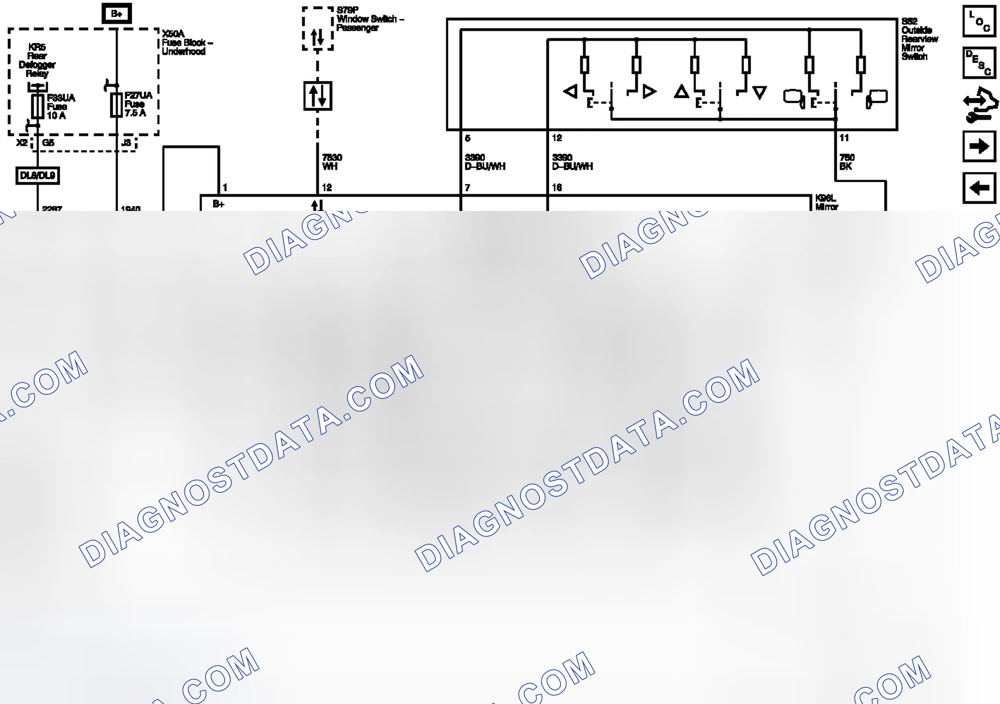 Scheme 3: Outside Mirror - Driver (LTZ Or SLT)
