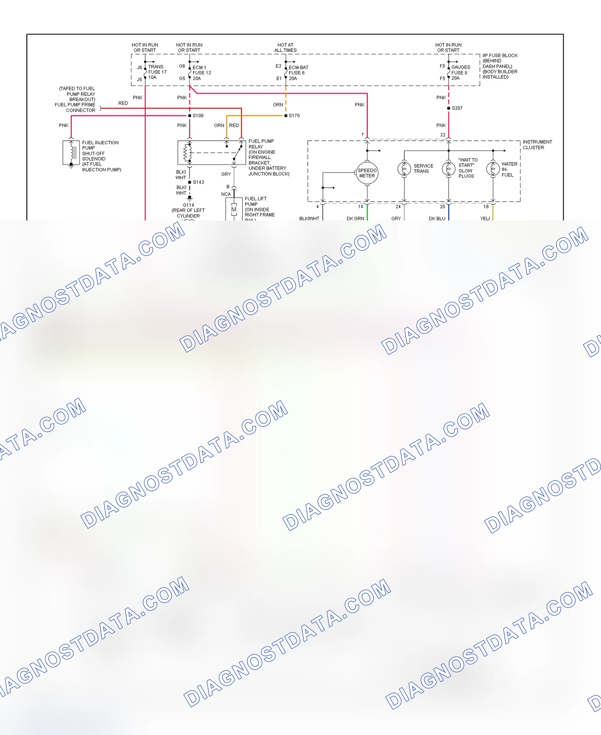 Scheme 100: PCM Wiring Diagram (Forward Control - Commercial Chassis - 6.5L VIN Y - 2 Of 3)