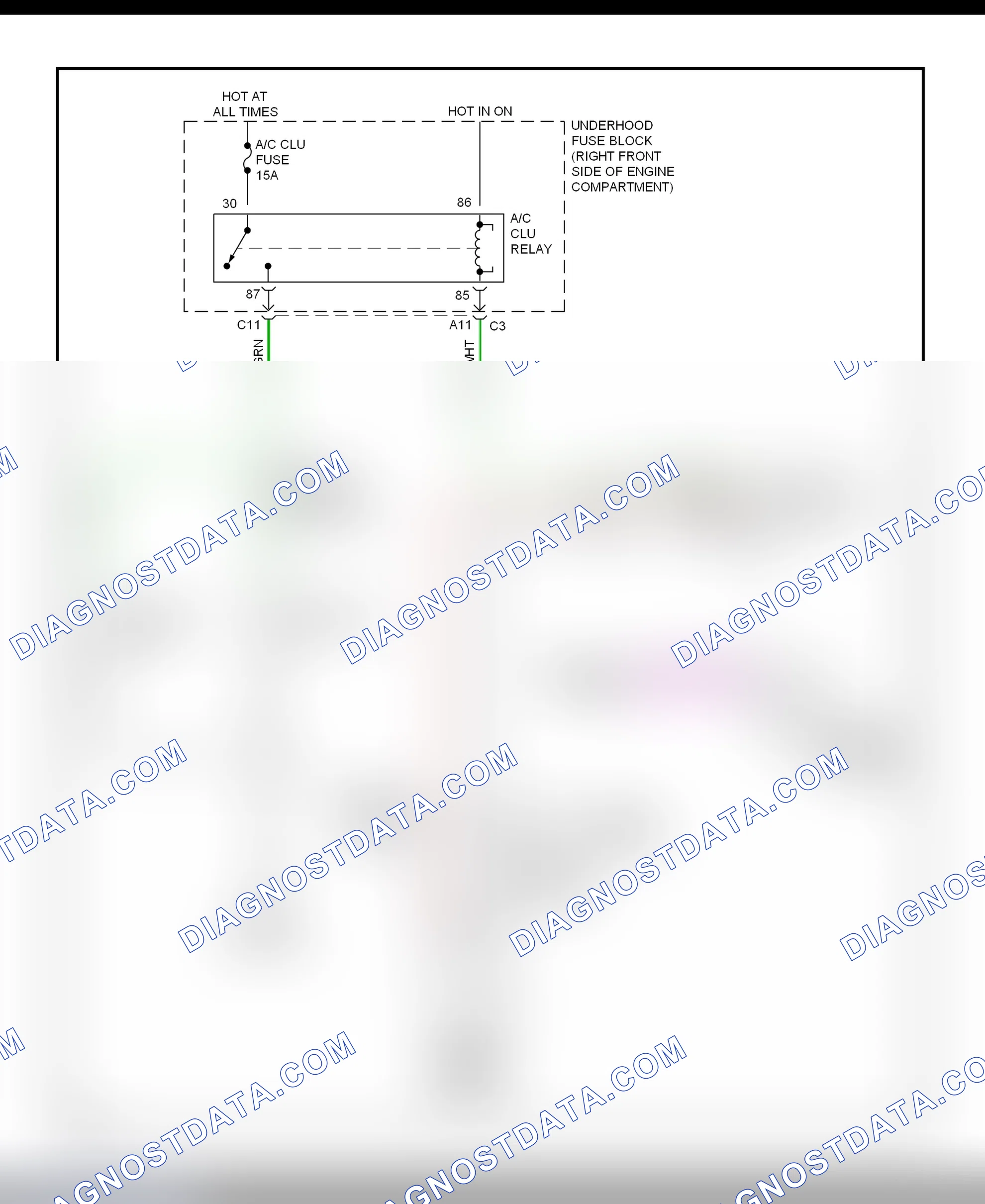 Scheme 42: A/C Compressor Clutch Control Circuit Wiring Diagram (2000-01 Bonneville & LeSabre)