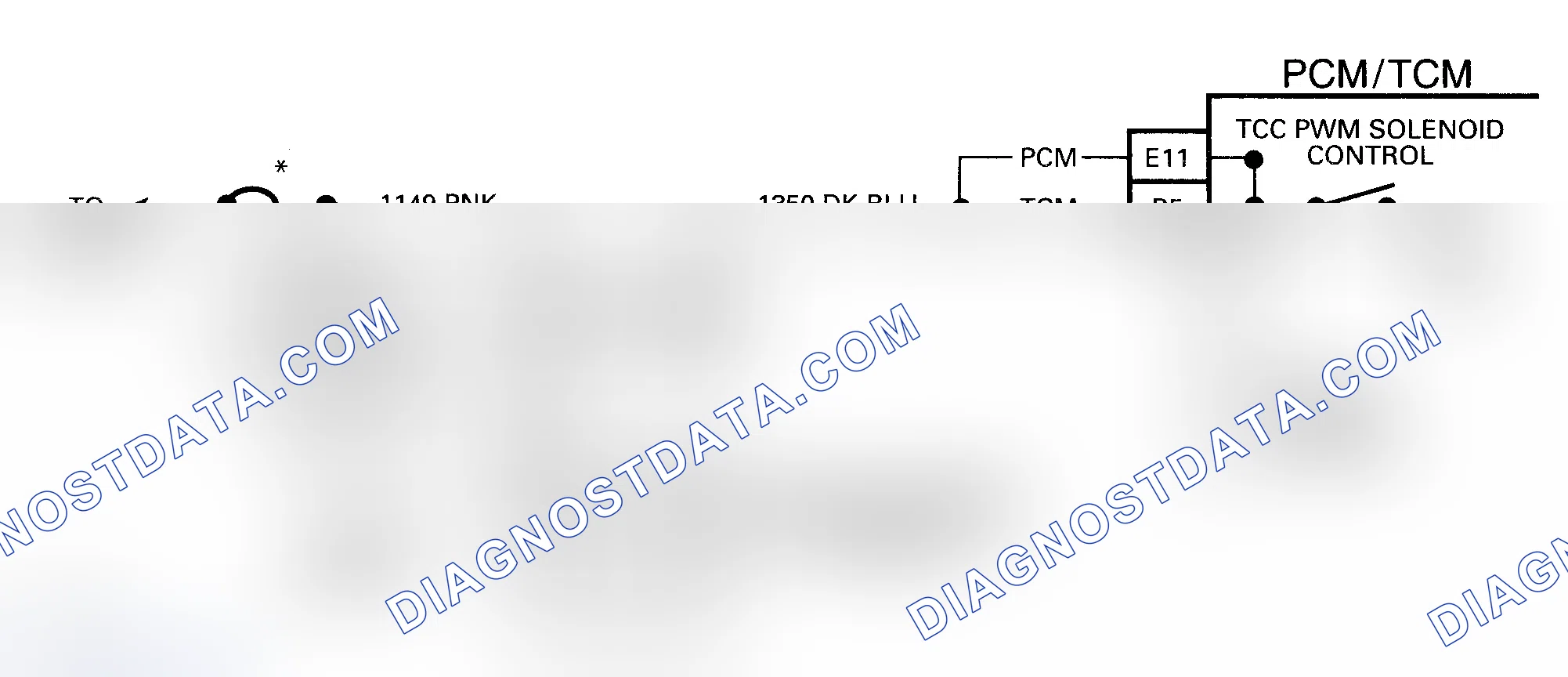 Scheme 210: DTC 83 Schematic (4L80-E) TCC PWM Solenoid Circuit Fault