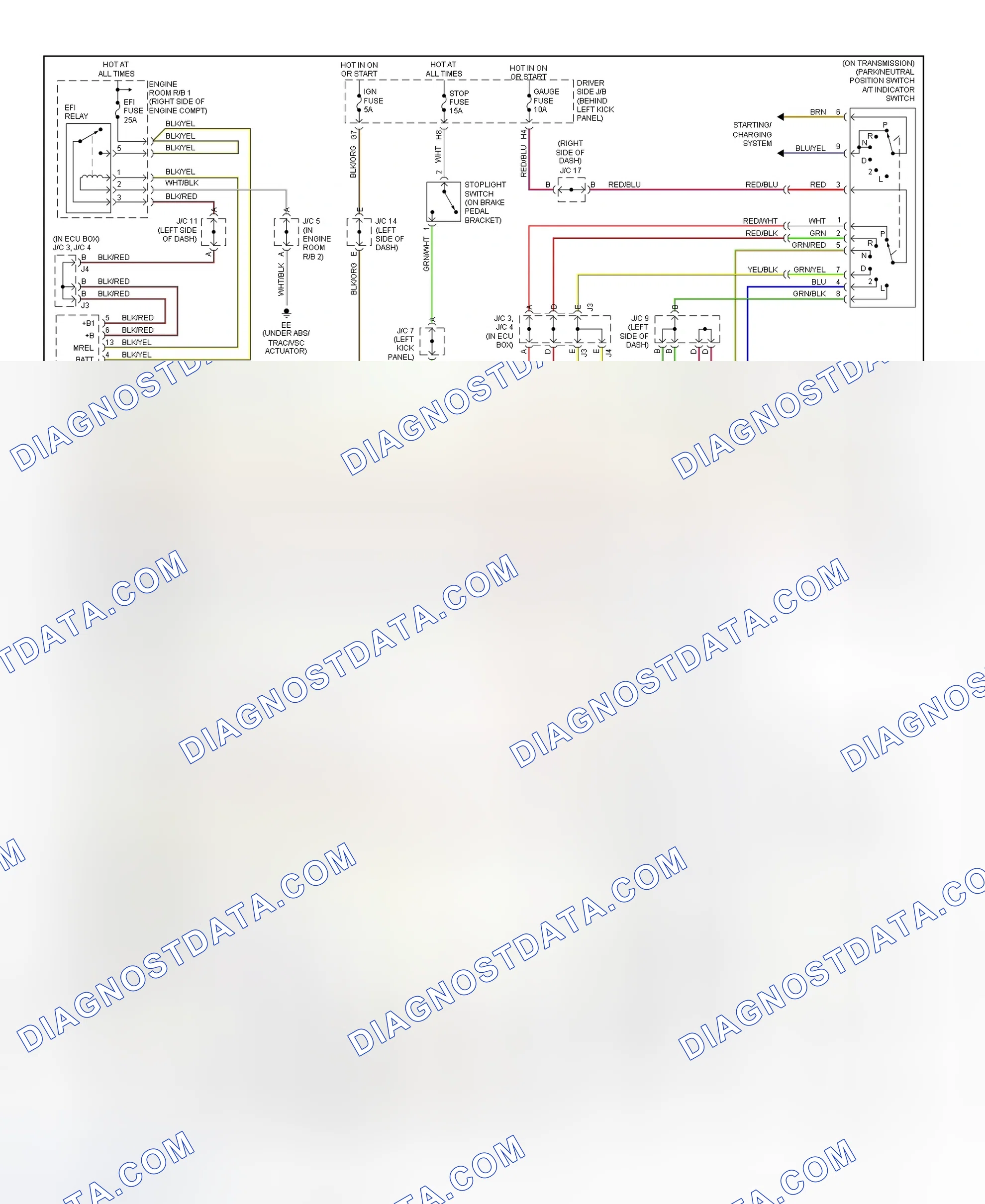 Scheme 46: Transmission Electronic Control System Wiring Diagram (2002 GS 430)