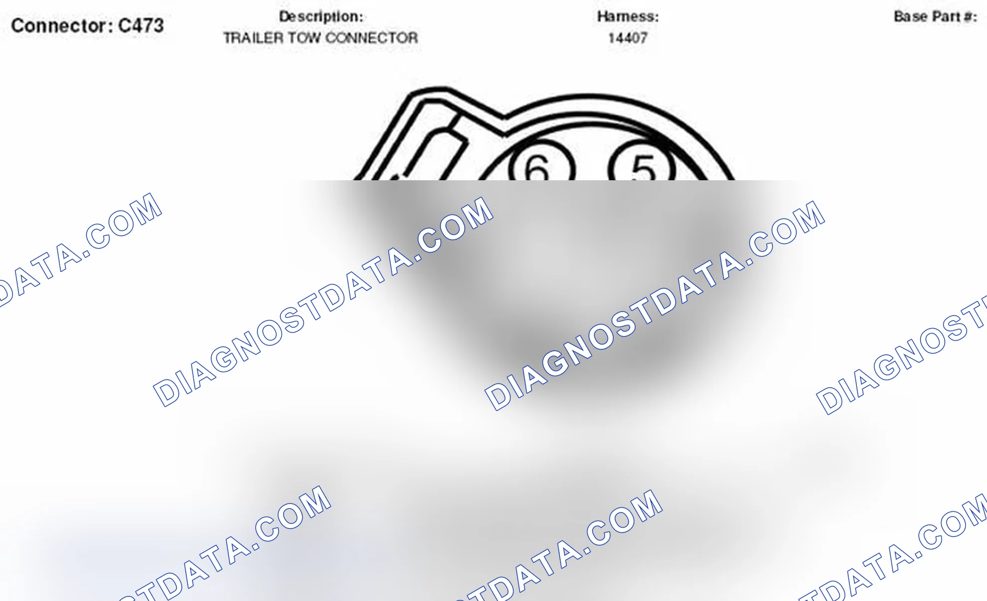Scheme 194: Trailer Tow Connector End View (C473)
