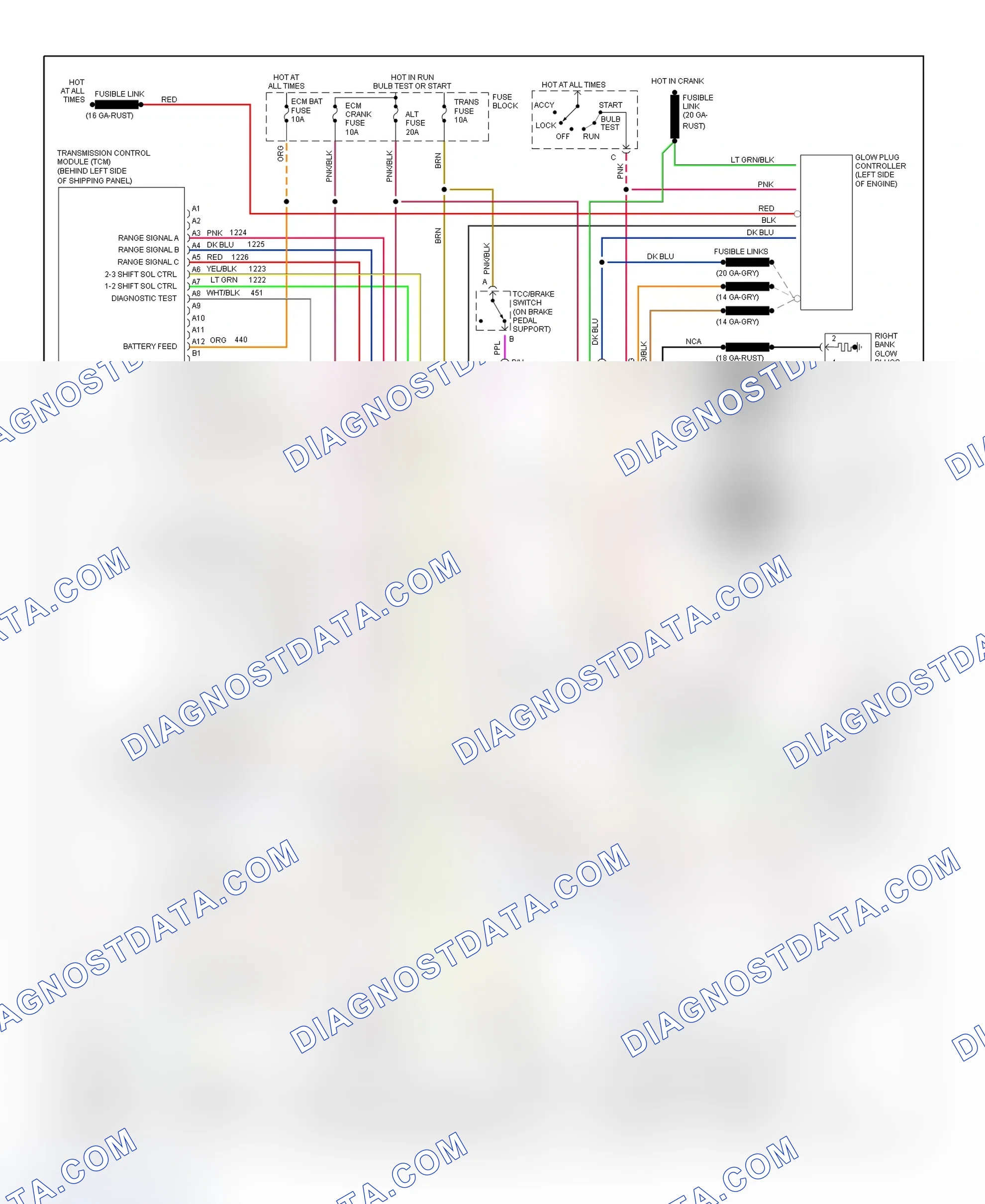 Scheme 61: Wiring Diagram ("P" Series - 6.5L Diesel VIN Y A/T)