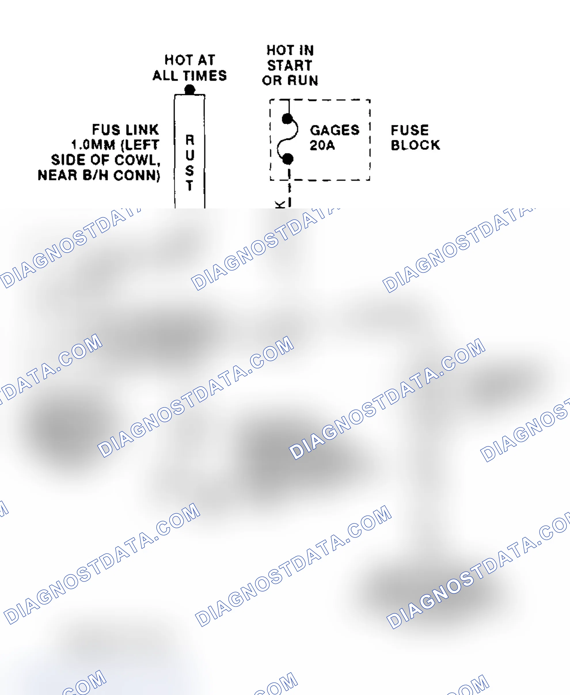Scheme 5: Cooling Fan Circuit Wiring Diagram ("G" Series - 7.4L VIN N)