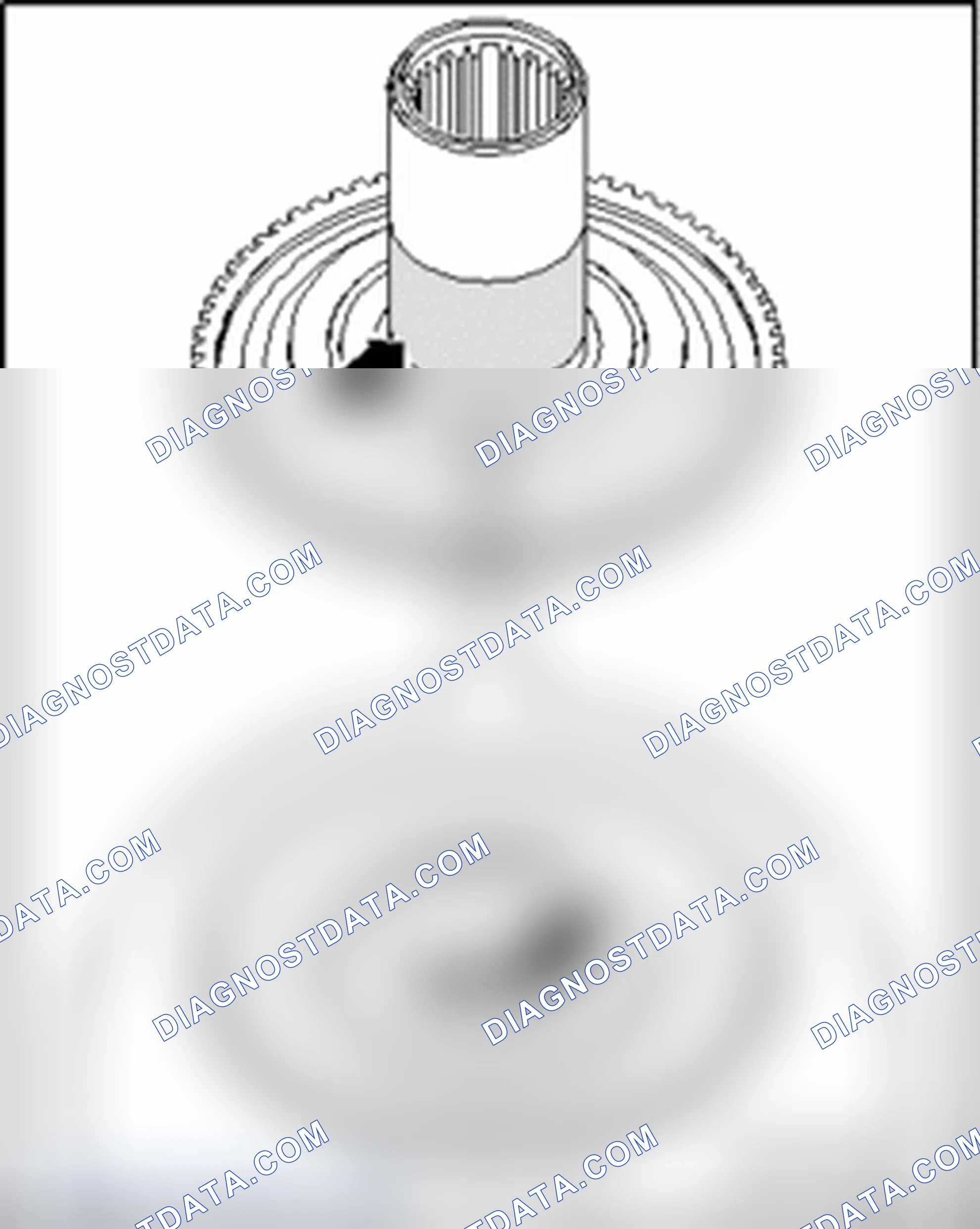 Scheme 1223: Checking contact surface and brass sleeve of shaft for wear