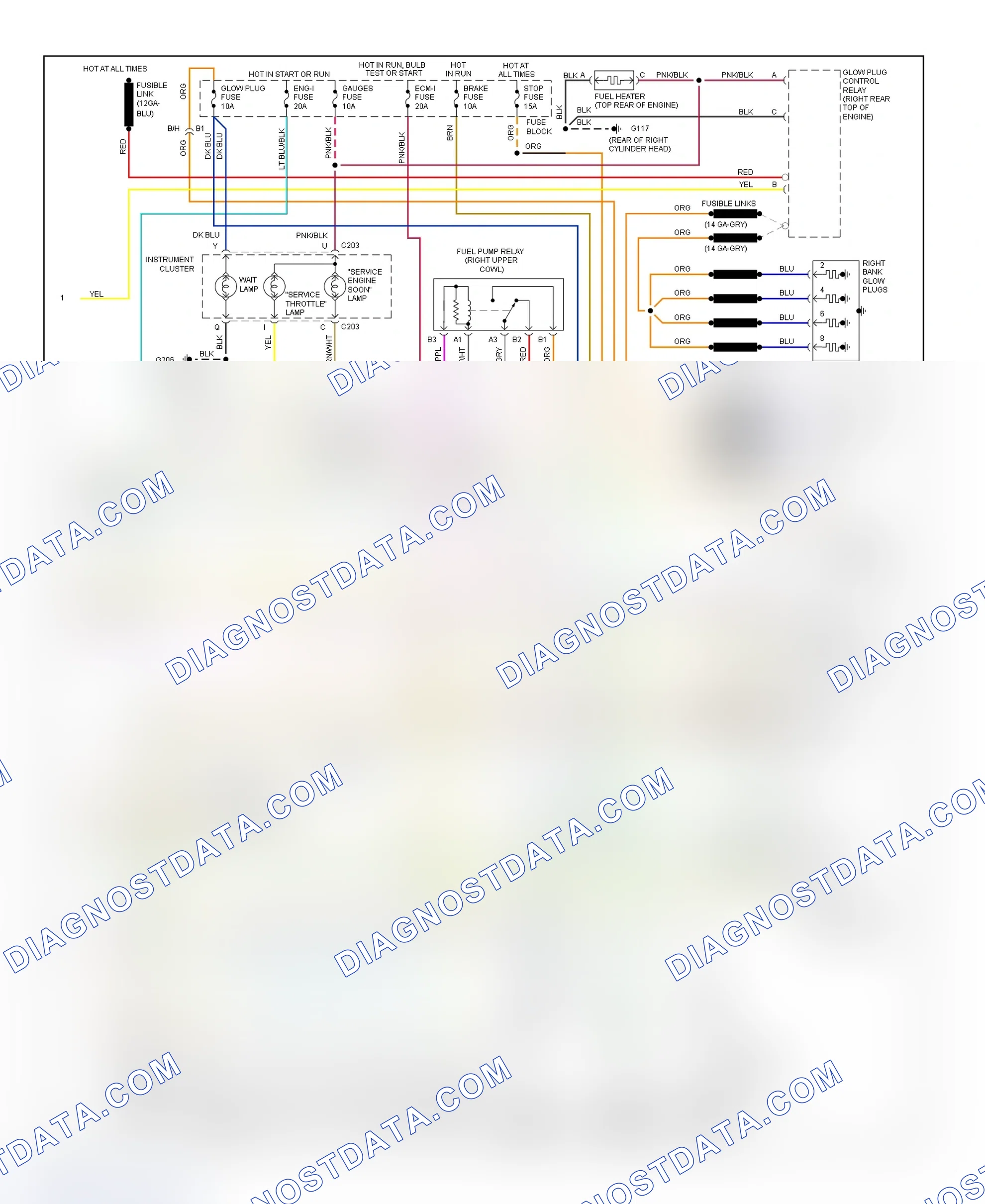 Scheme 232: Wiring Diagram ("C" & "K" Series Pickup, & Sierra - Diesel VIN P With 4L60-E - 2 Of 2)
