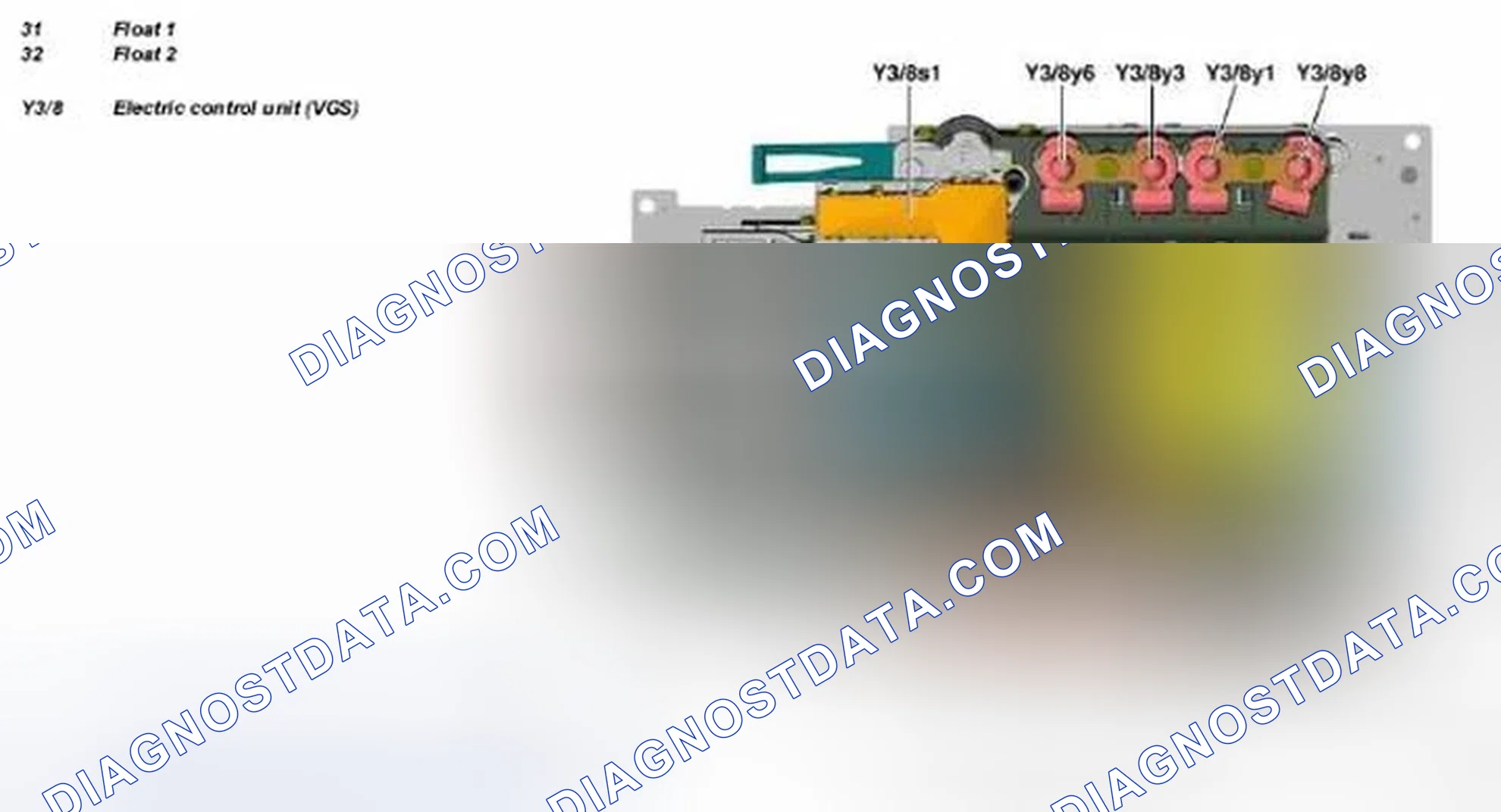 Scheme 33: Identifying Float 1, Float 2 And Electrical Control Unit Location - Transmission 722.9