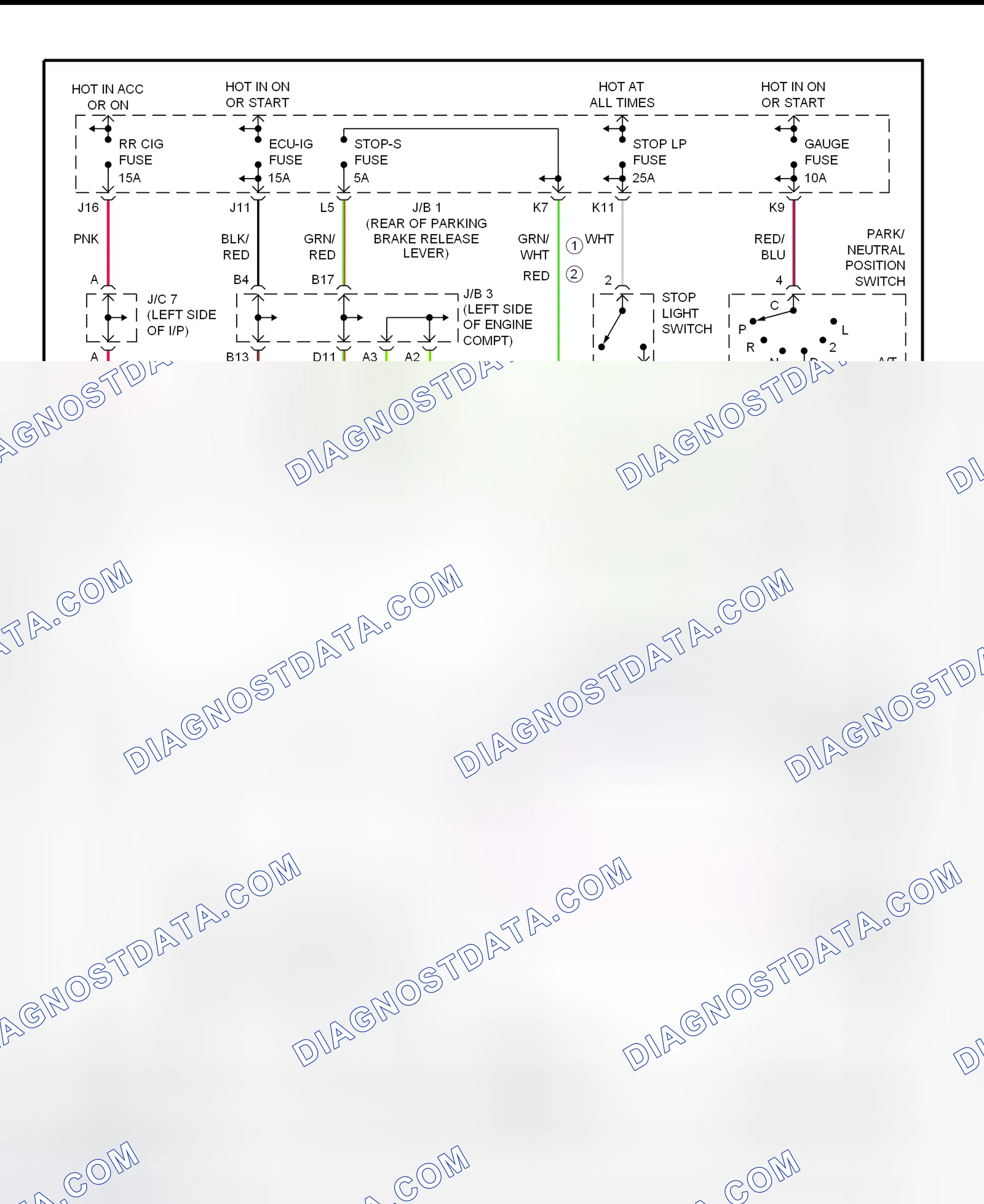 Scheme 7: Shift Interlock System Wiring Diagram (1995-96 LS400)