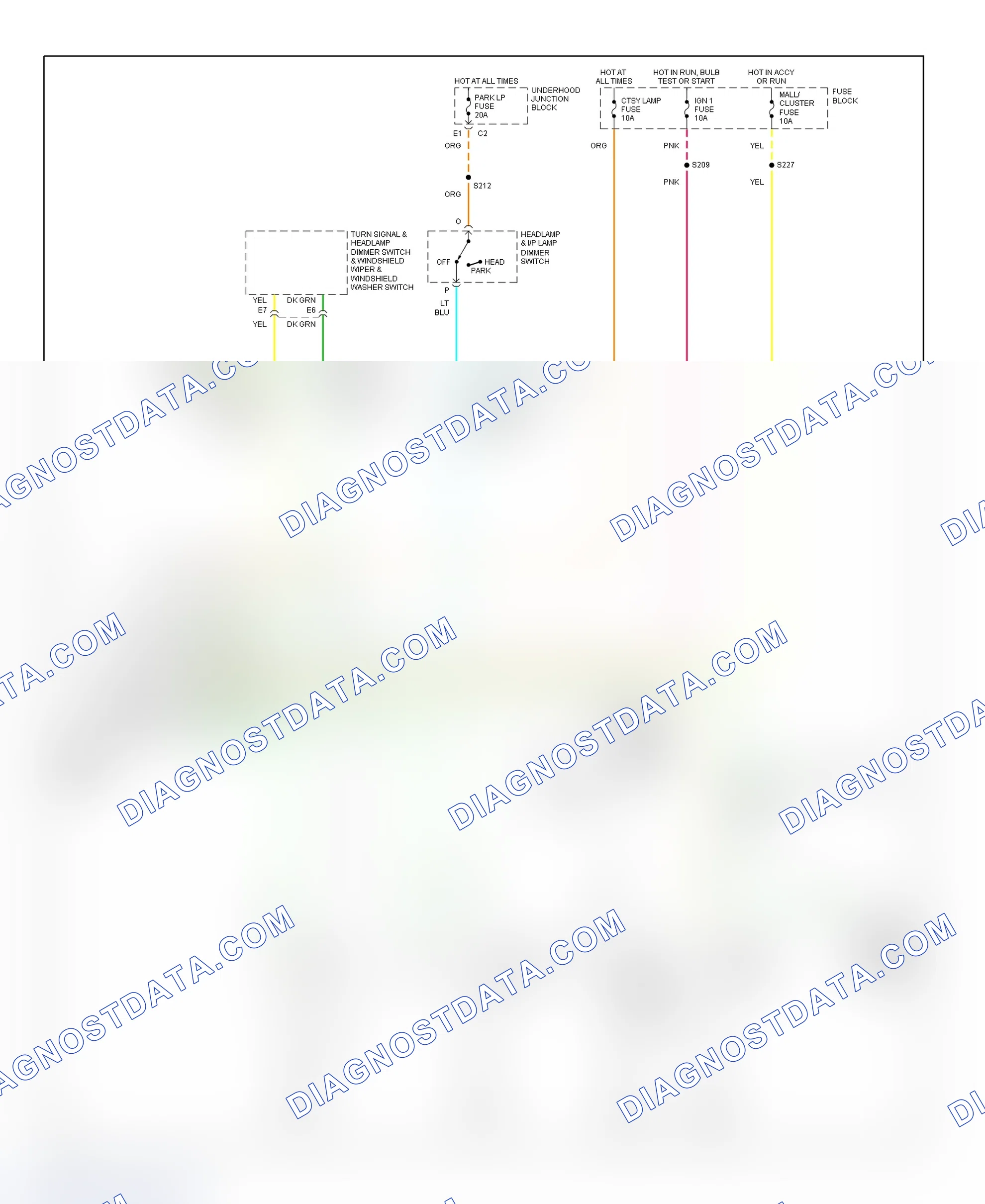 Scheme 22: Warning System Wiring Diagram (Montana, Silhouette & Venture)