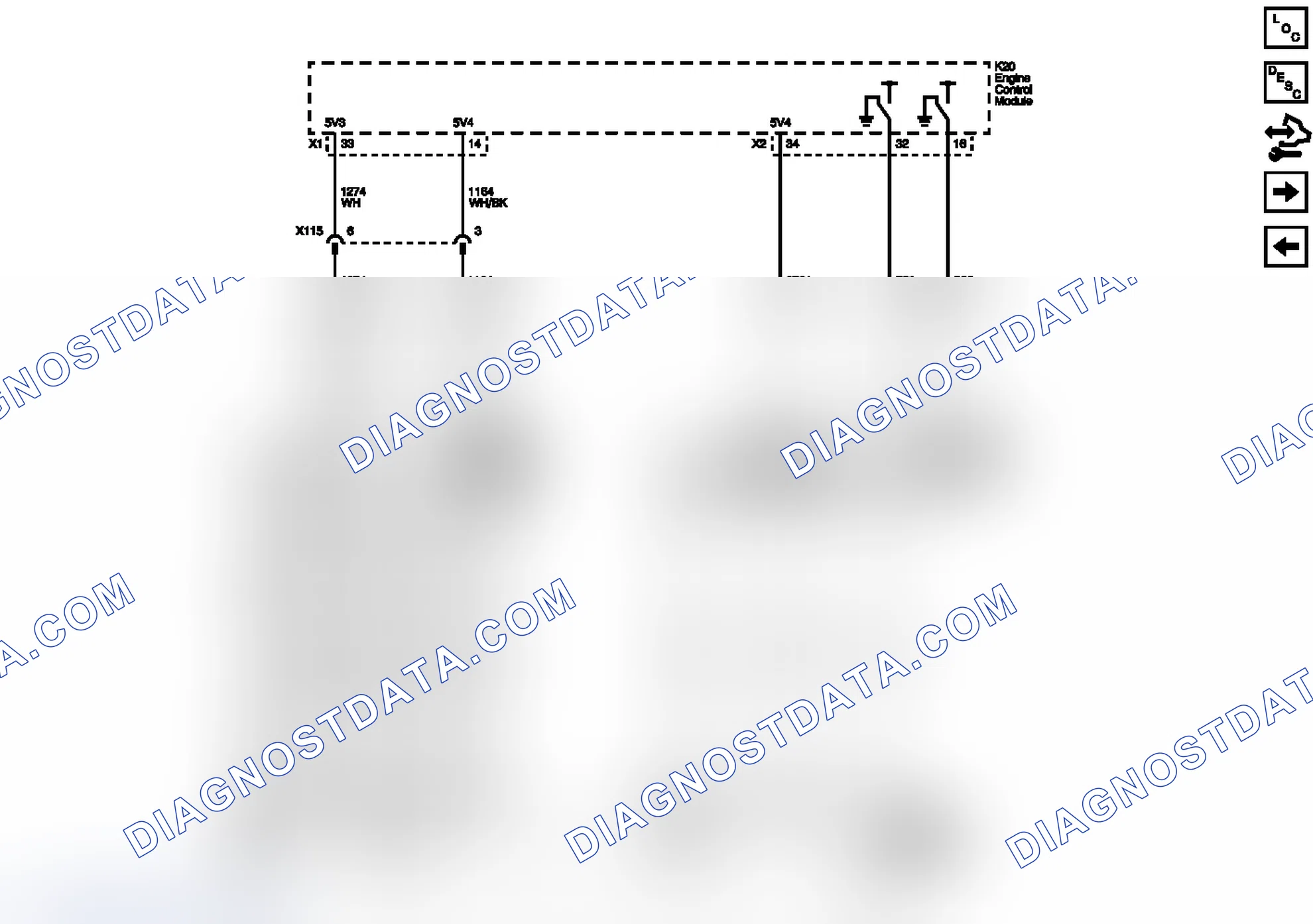 Scheme 45: Engine Data Sensors- Throttle Controls Wiring Schematics