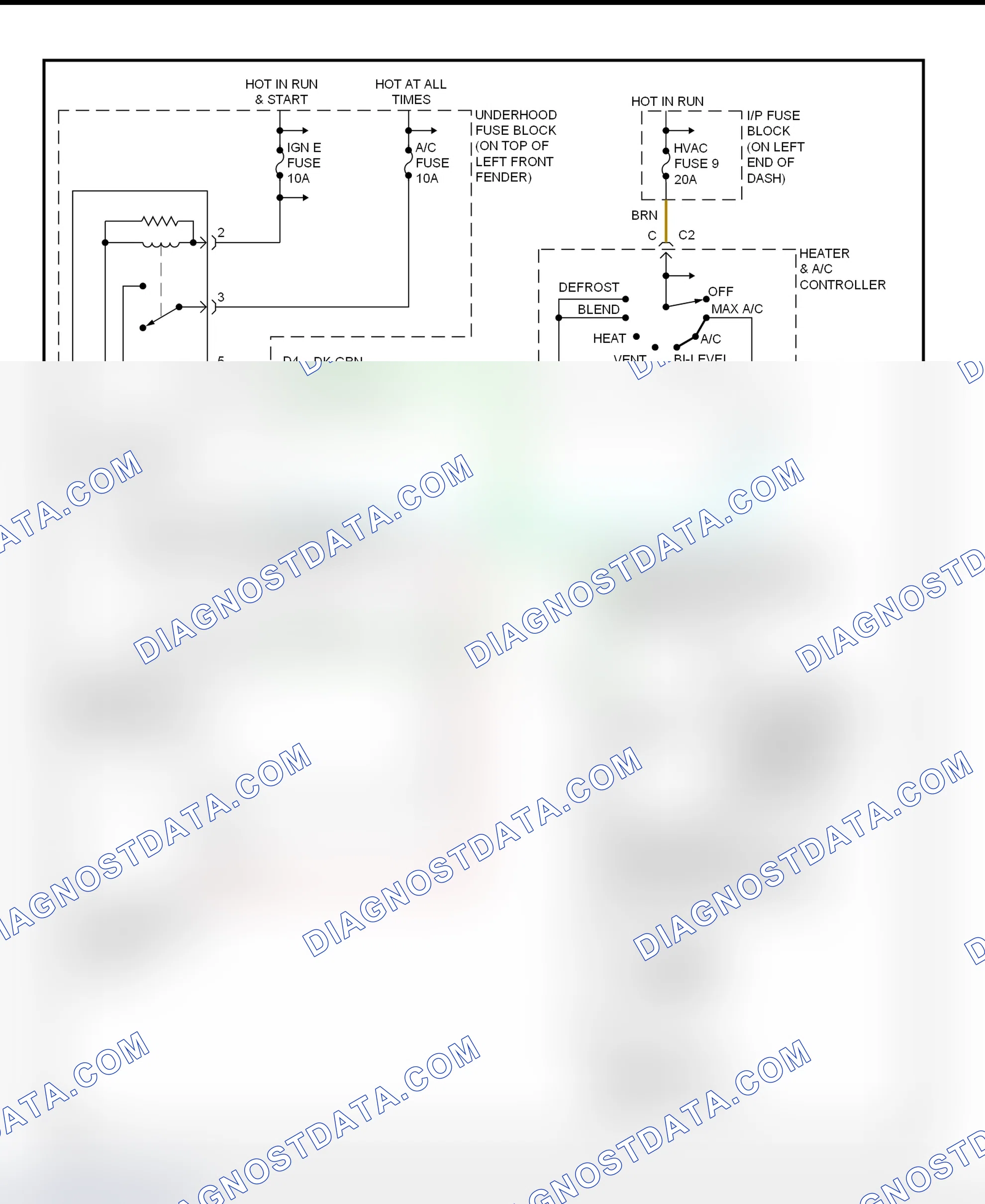 Scheme 23: A/C Compressor Clutch Control Circuit Wiring Diagram (Sonoma & S10 Pickup - 2.2L VIN 4 Engine)