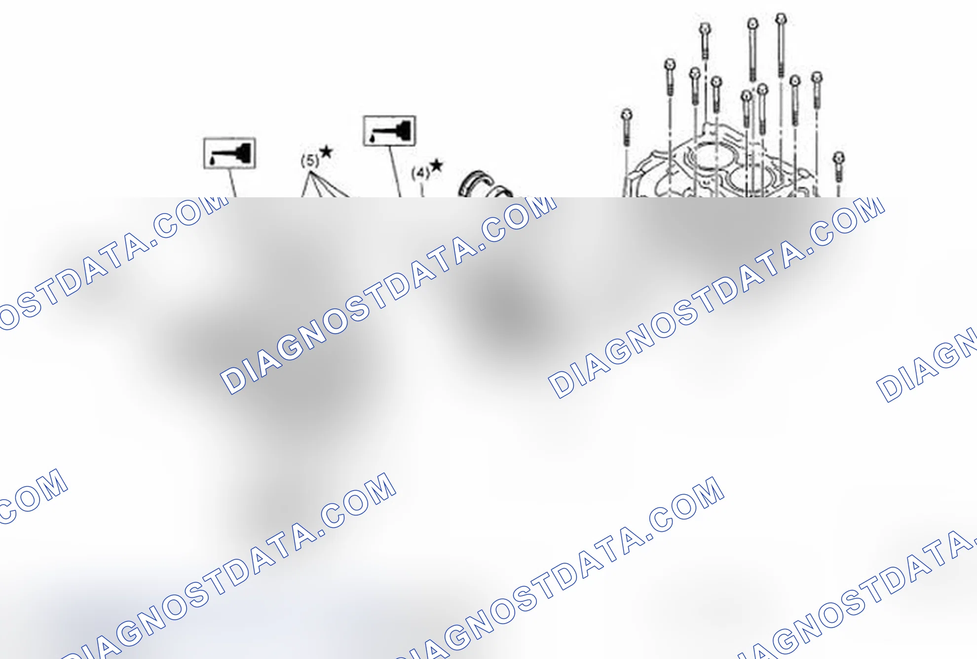 Fig. 159: Identifying Cylinder Block Components With Oil Applying Area