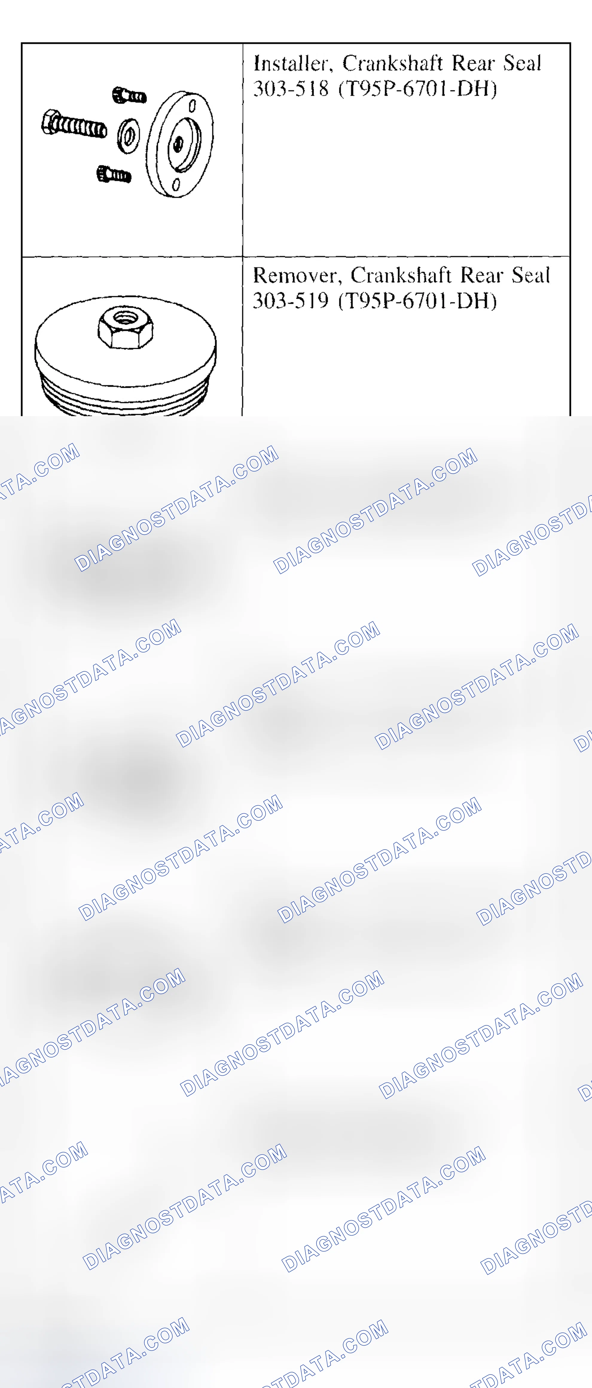 Scheme 112: Flexplate or Flywheel and Crankshaft Rear Seal