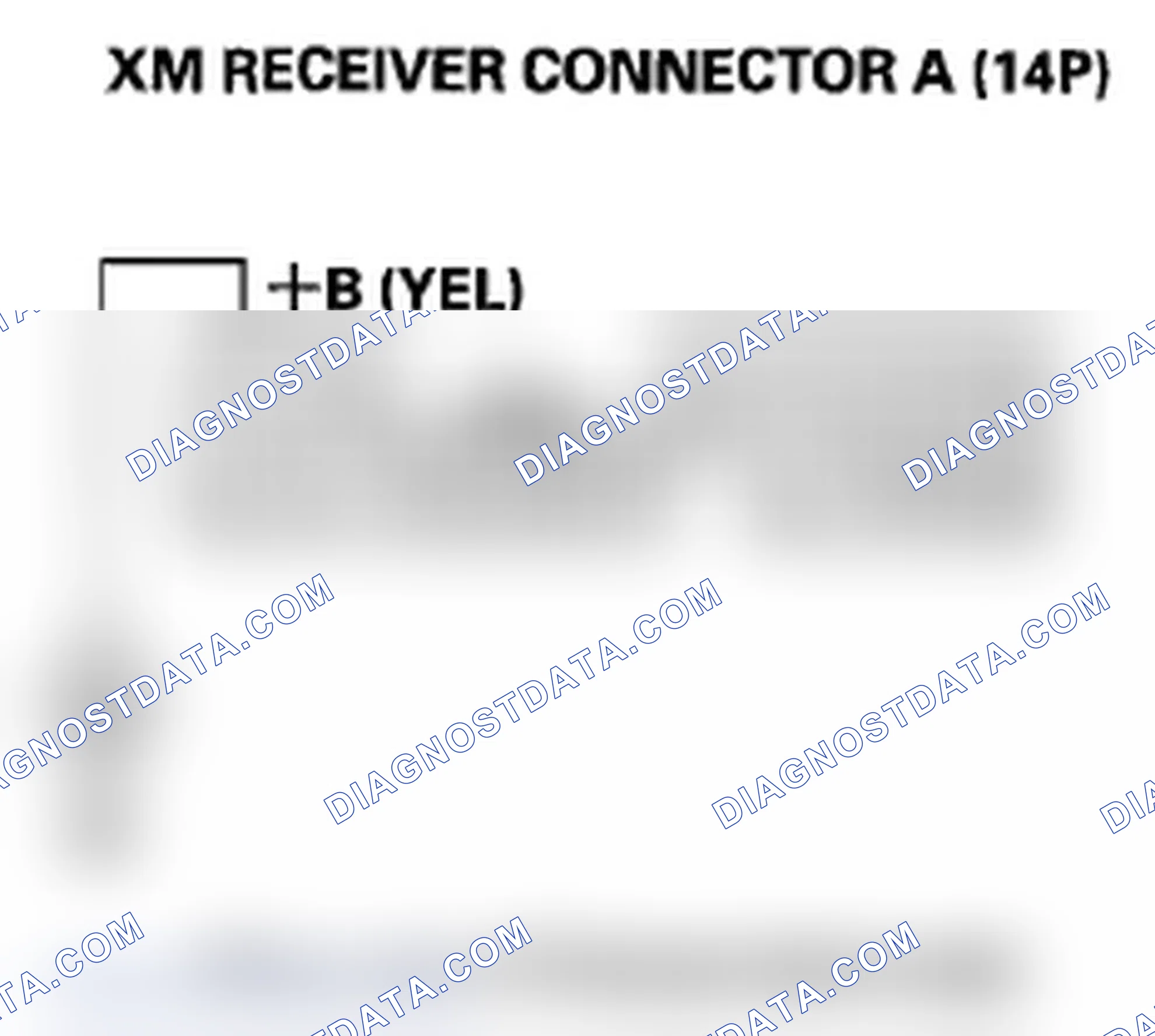 Scheme 170: XM radio display is blank and no station information is displayed (Canada models with navigation)