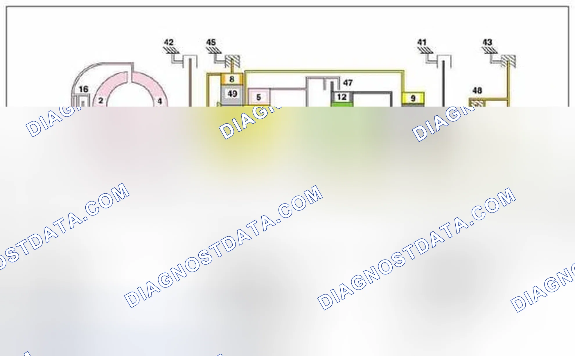 Scheme 233: Power flow in 1st gear, function - GF27.10-P-3011AHZ