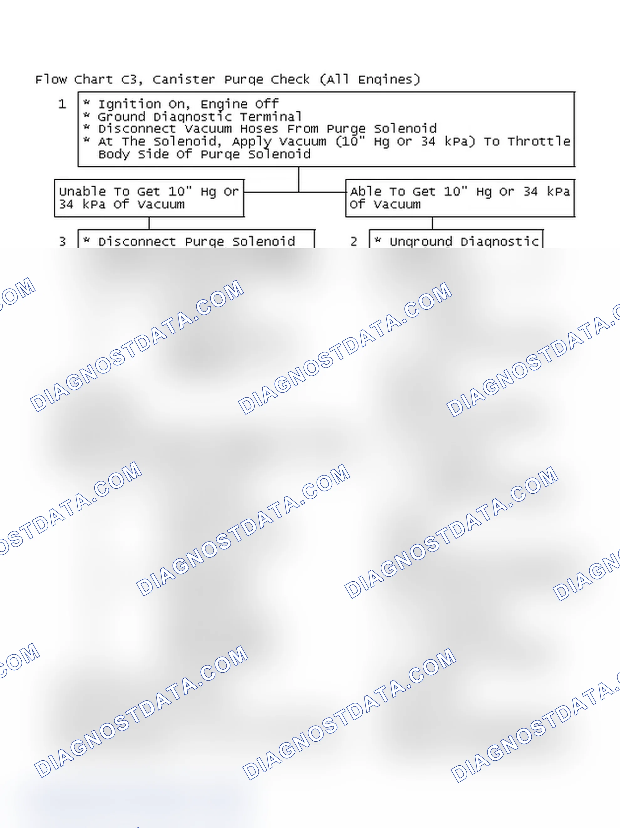 Scheme 641: Flow Chart C3, Canister Purge Check (All Engines)