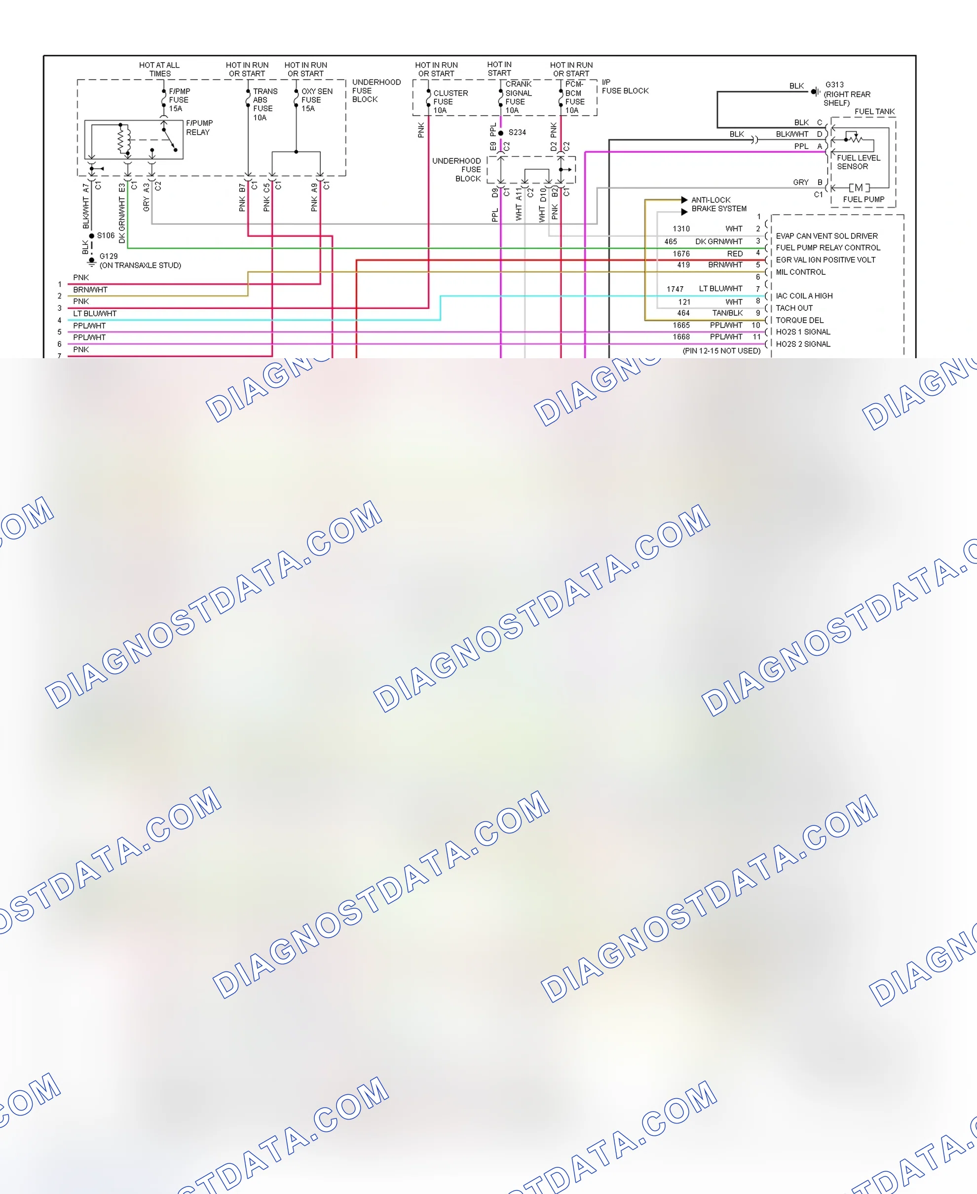 Scheme 124: PCM Wiring Diagram (Intrigue - 3.5L - 4 Of 4)