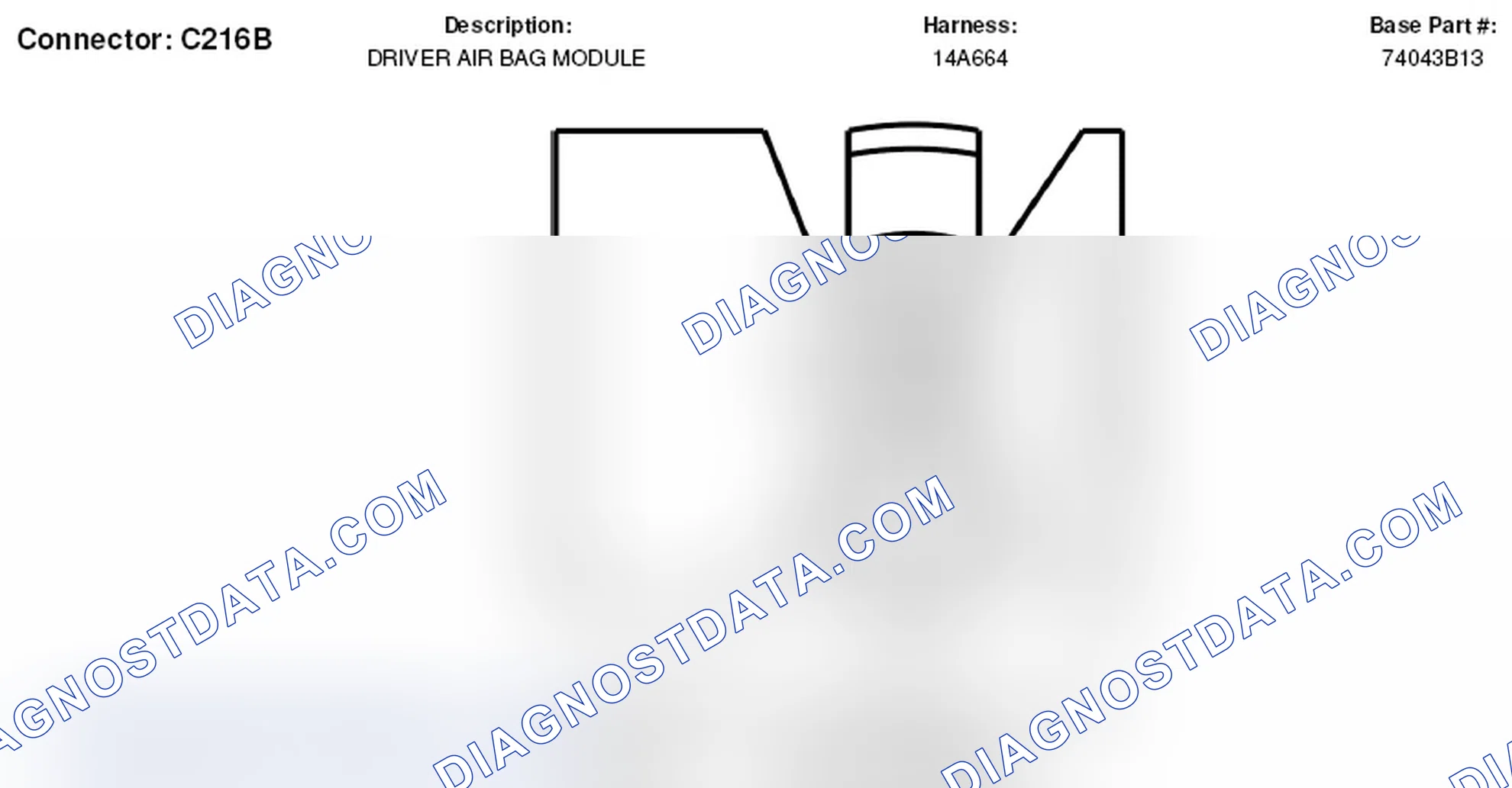 Scheme 65: Driver Air Bag Module Connector End View (C216B)