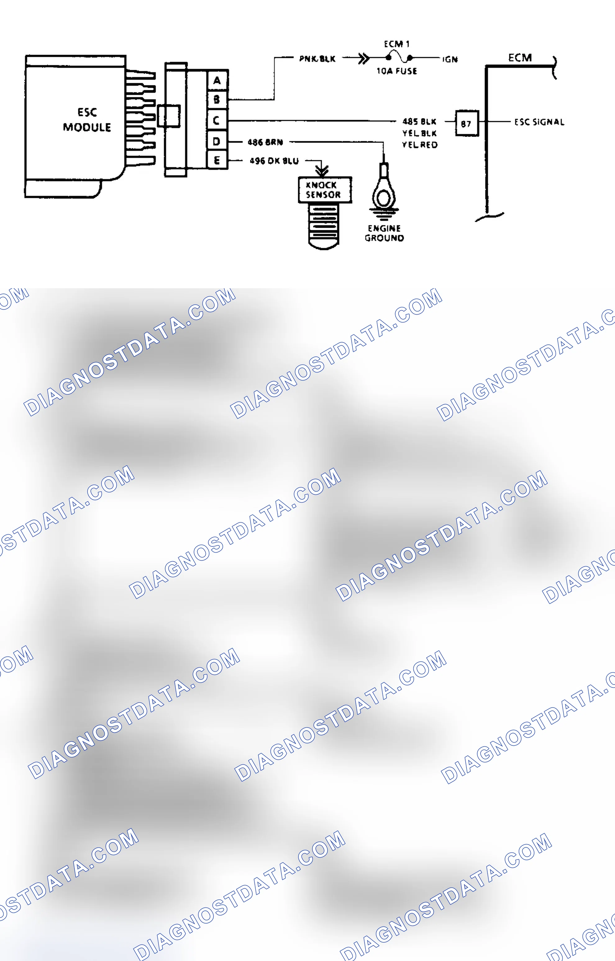 Scheme 137: Electronic Spark Control Check (Except 2.5L & 7.4L Engines) - Flow Chart & Schematic