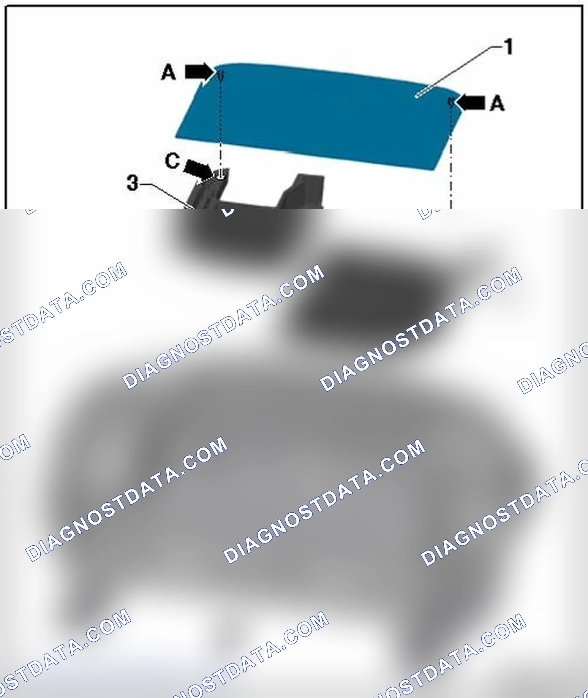 Scheme 44: LUGGAGE COMPARTMENT FLOOR MAT ASSEMBLY OVERVIEW