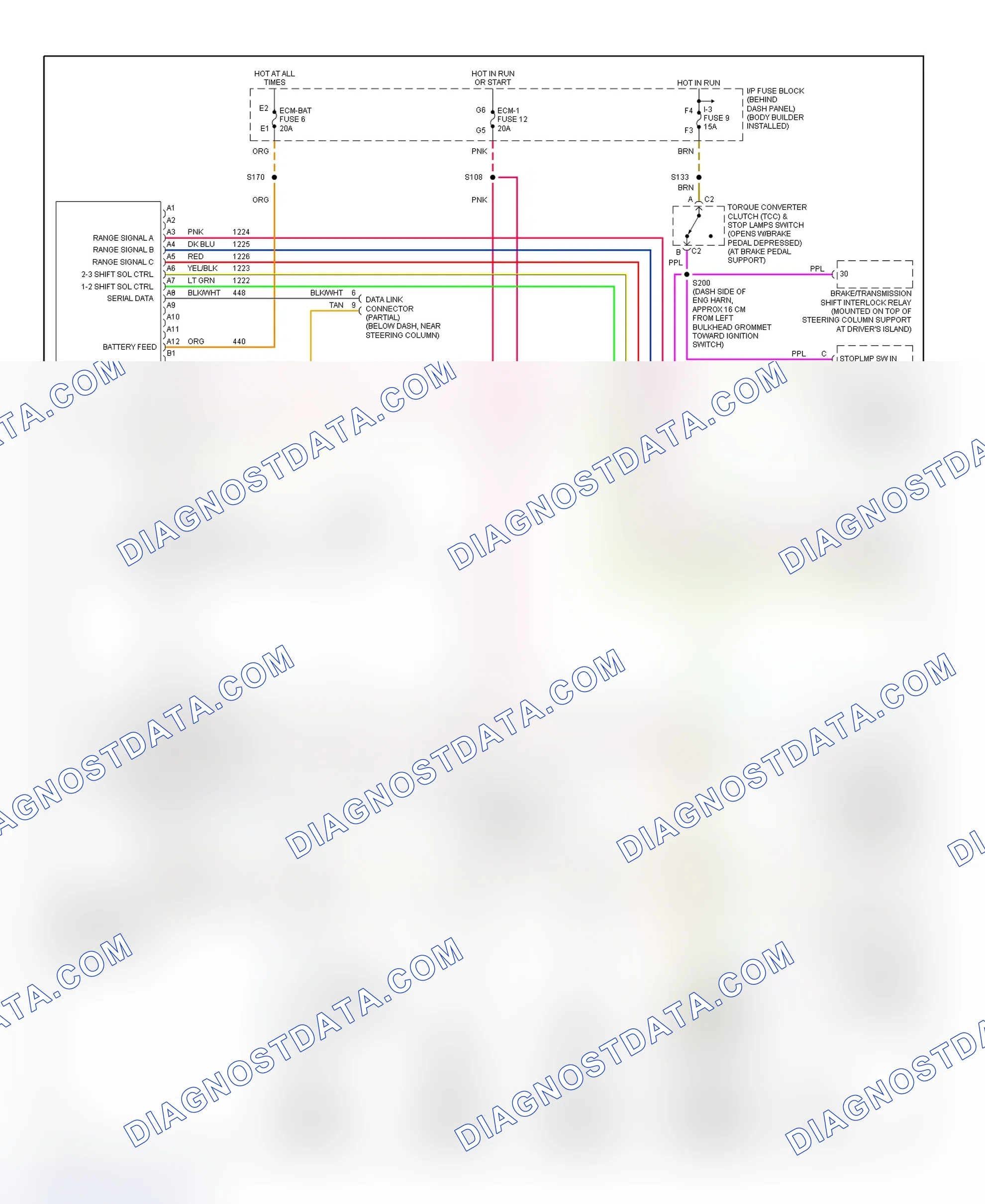Scheme 99: PCM Wiring Diagram (Forward Control - Commercial Chassis - 6.5L VIN Y - 1 Of 3)