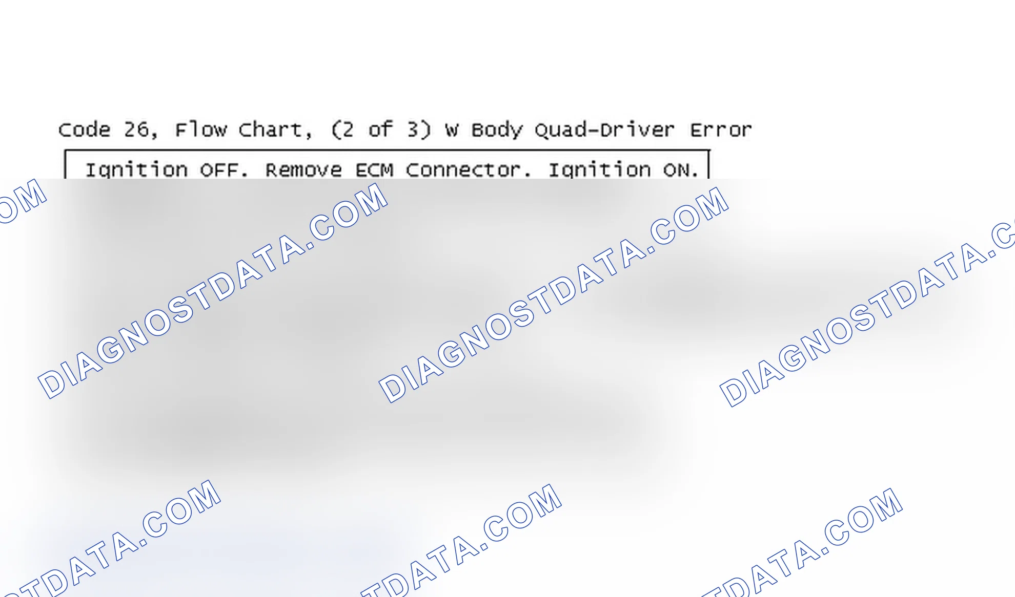 Scheme 202: Code 26, Flow Chart, (2 of 3) W Body Quad-Driver Error