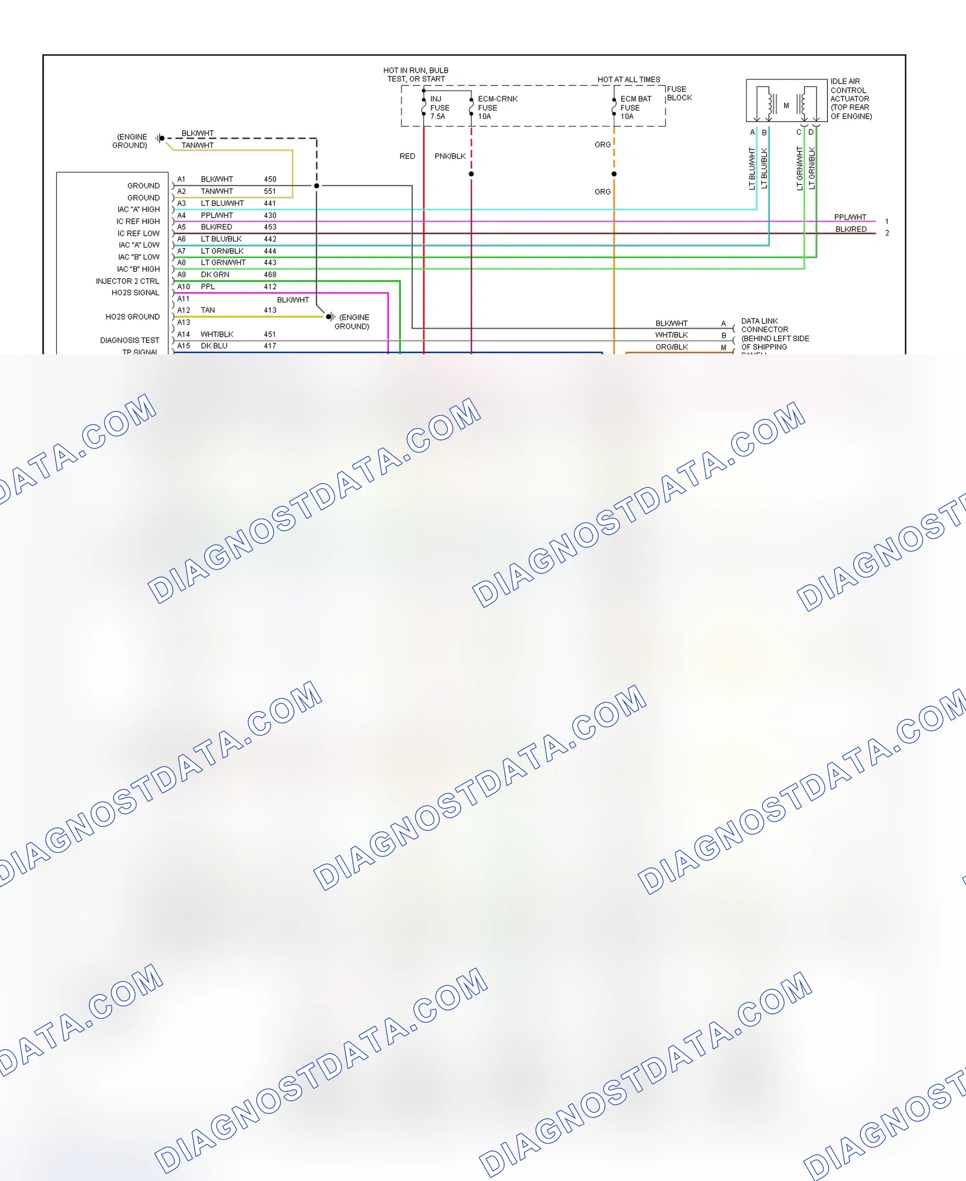 Scheme 98: Wiring Diagram ("P" Series - 5.7L With M/T - 1 Of 2)