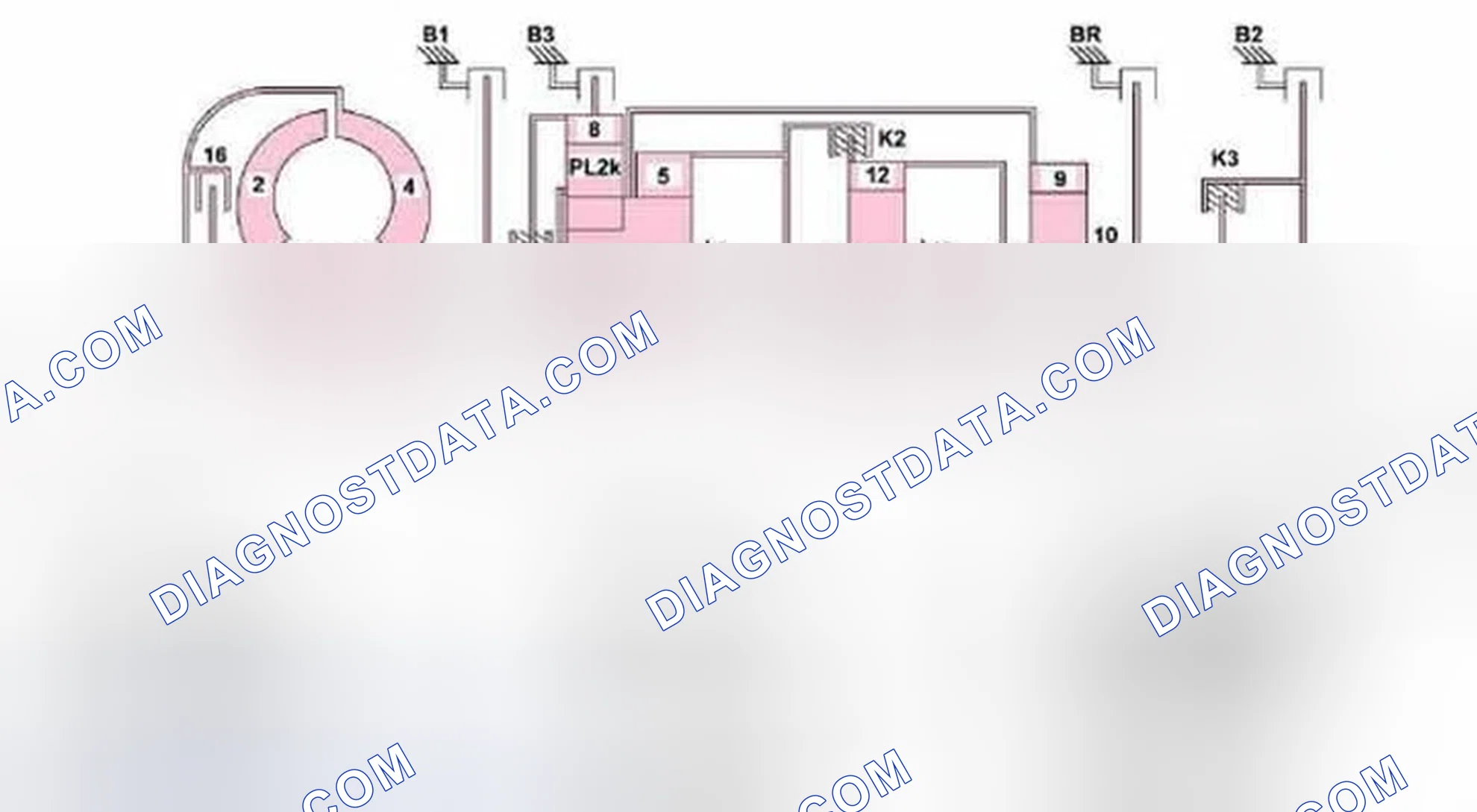 Fig. 50: Power Flow In 5th Gear Function Diagram - Transmission 722.9