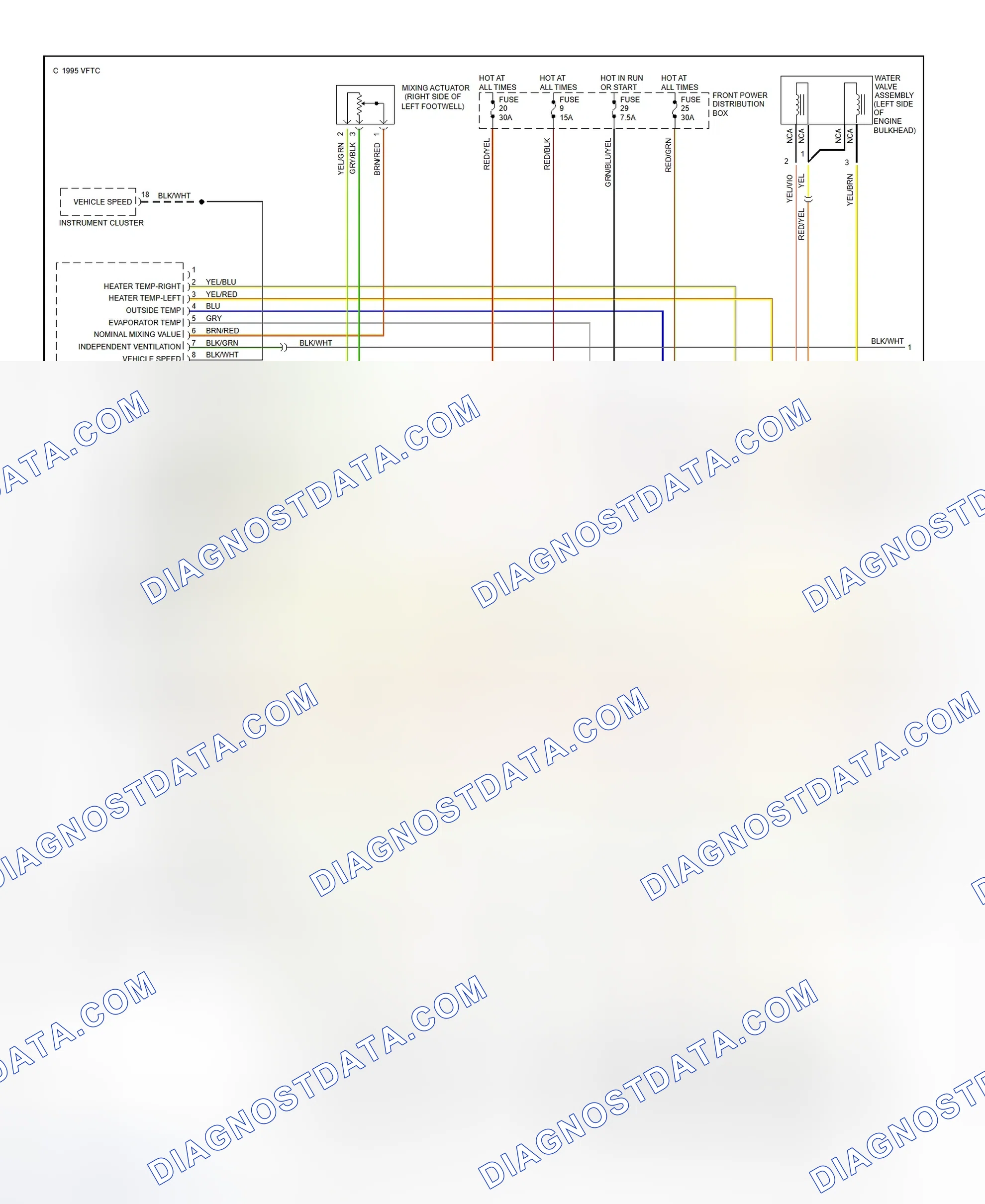 Scheme 1: 1993 Automatic A/C-Heater System Wiring Diagram (1 Of 3)