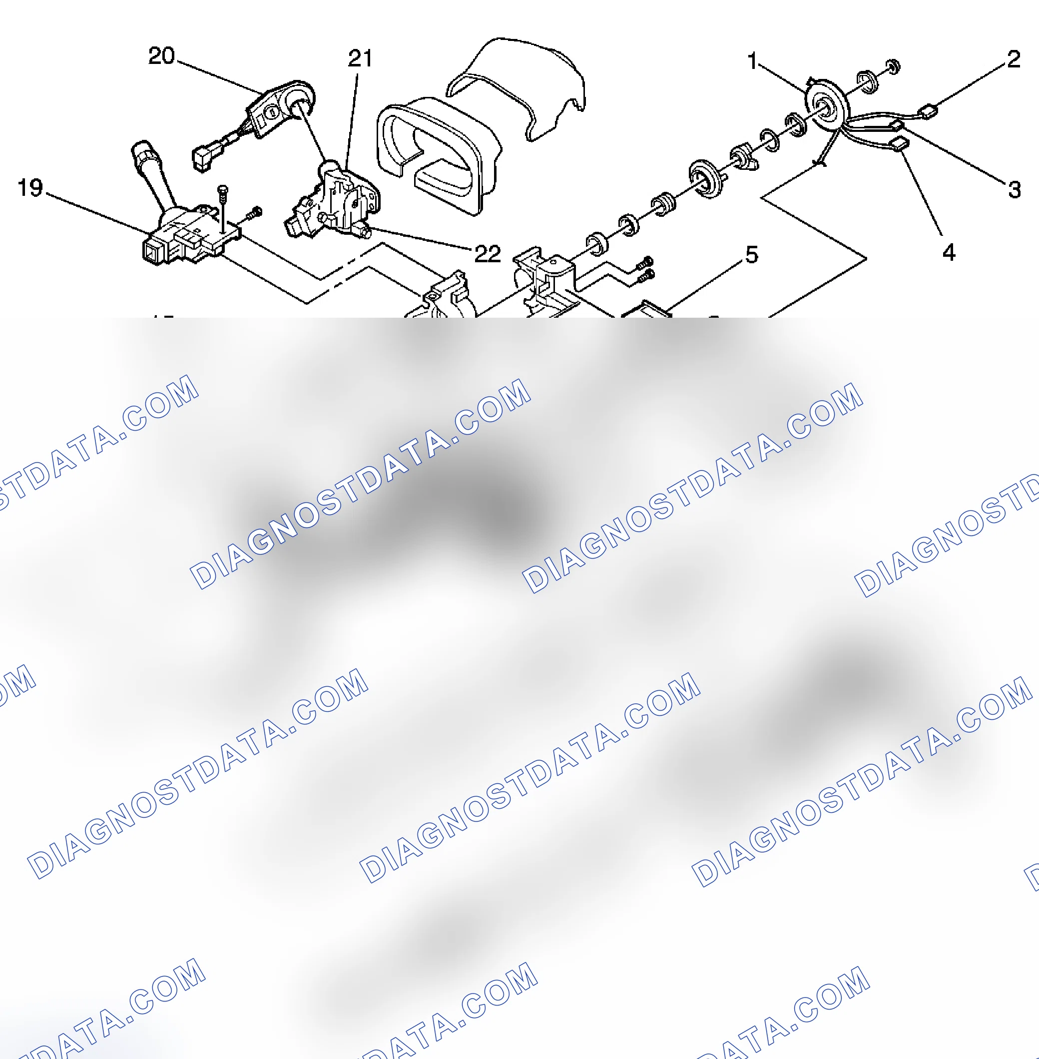 Scheme 4: Steering Wheel and Column Component Views