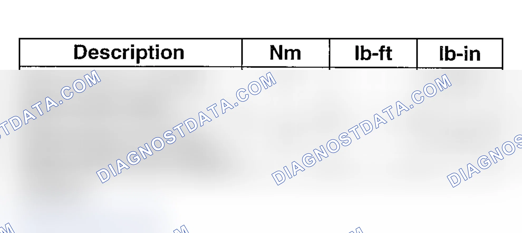 Scheme 55: TORQUE SPECIFICATIONS