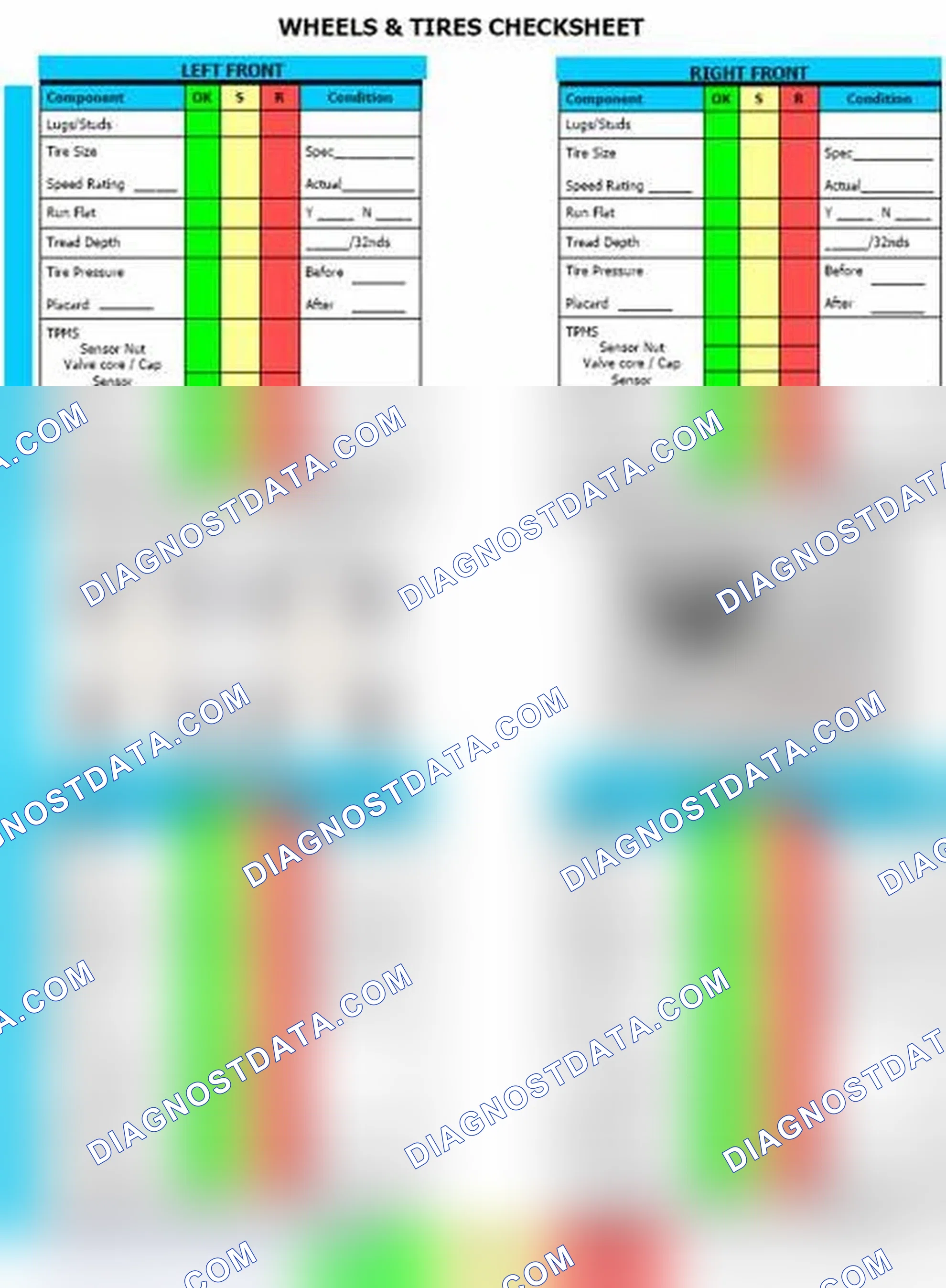 Scheme 35: Wheels & Tires Checksheet (2 Of 2)