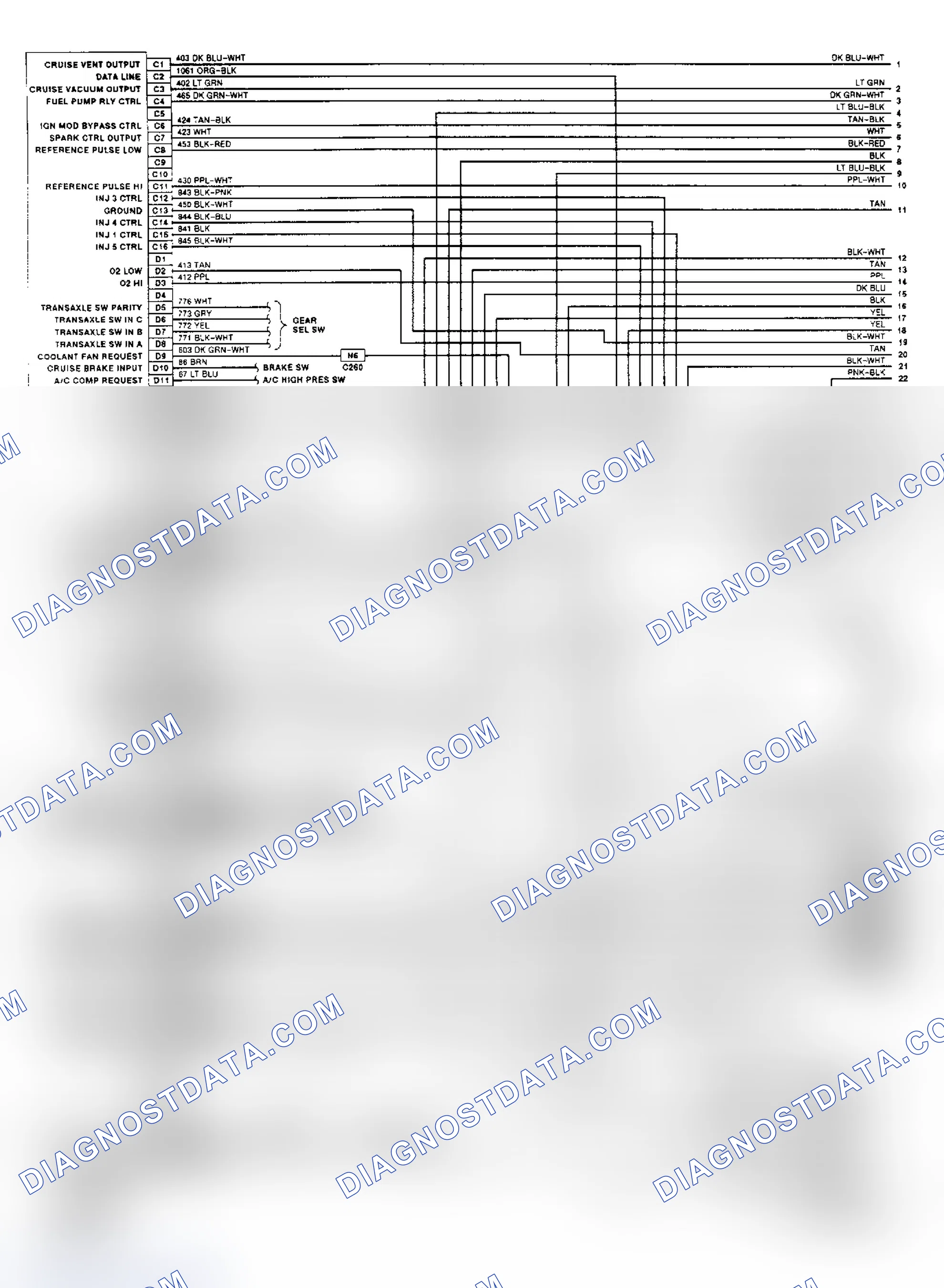 Scheme 6: Wiring Diagram (Lumina APV, Silhouette & Trans Sport 3.8L 1 Of 2)