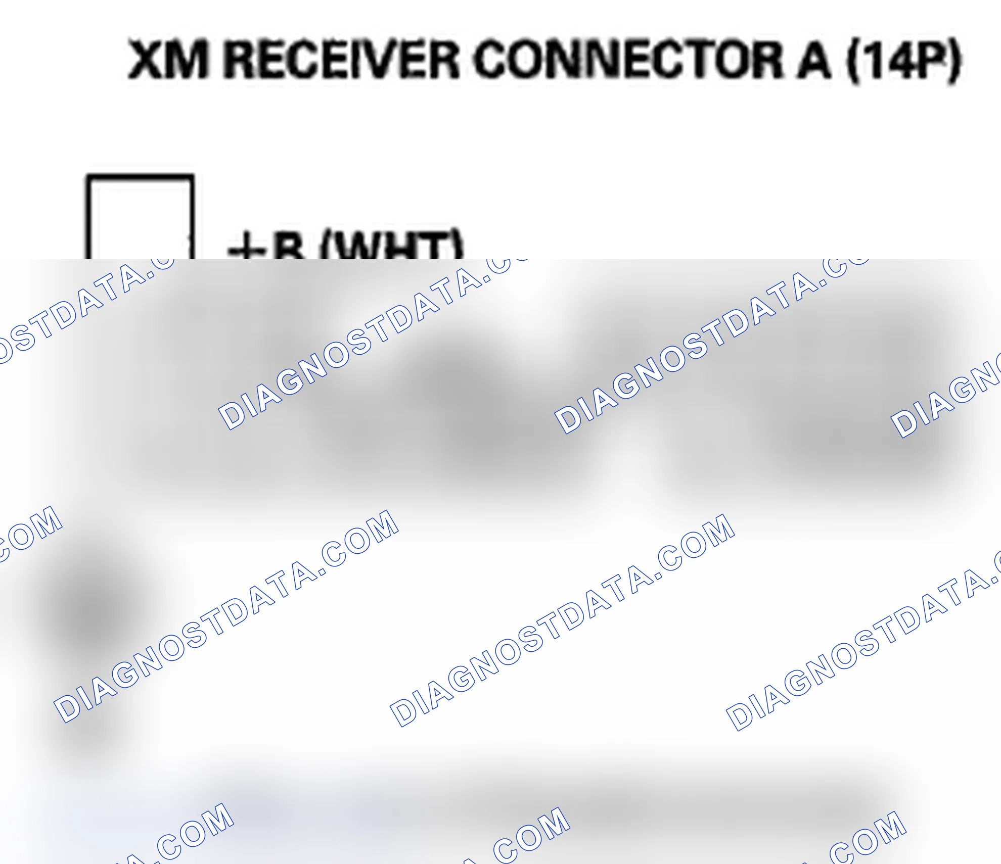 Scheme 264: XM radio display is blank and no station information is displayed (with premium audio)
