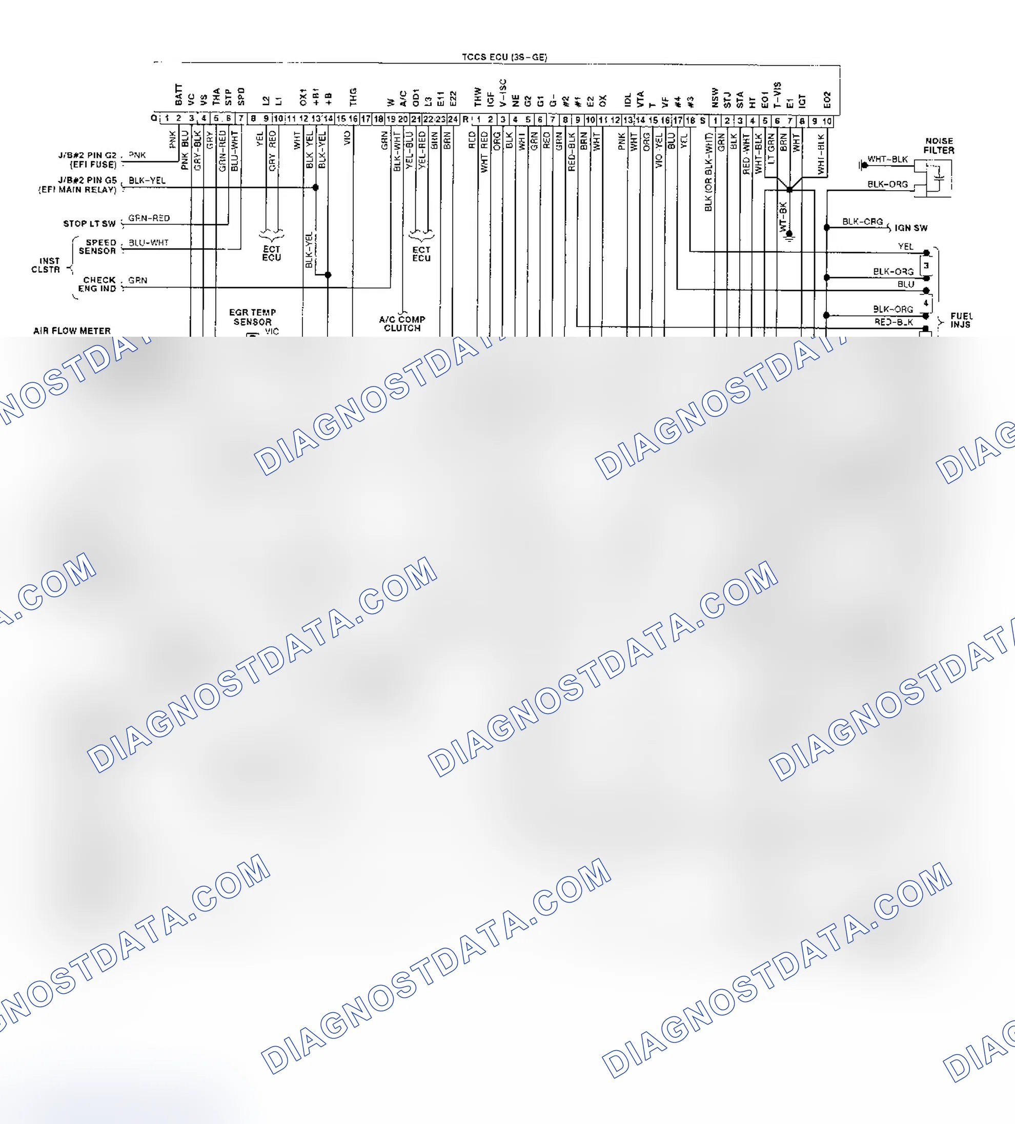 Scheme 154: Wiring Diagram (Celica 3S-GE Engine)