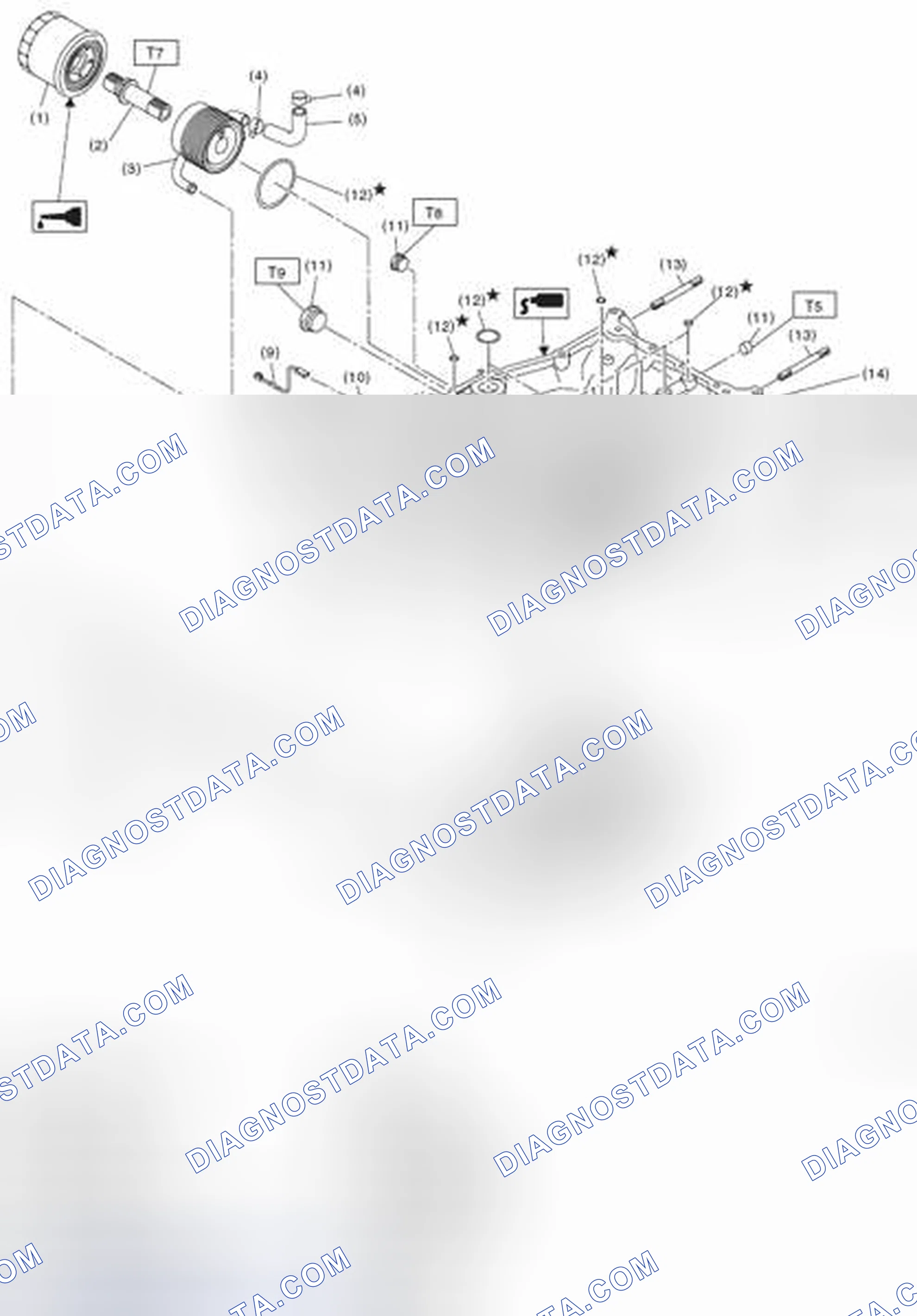 Scheme 46: OIL PAN UPPER, OIL COOLER, AND OIL FILTER