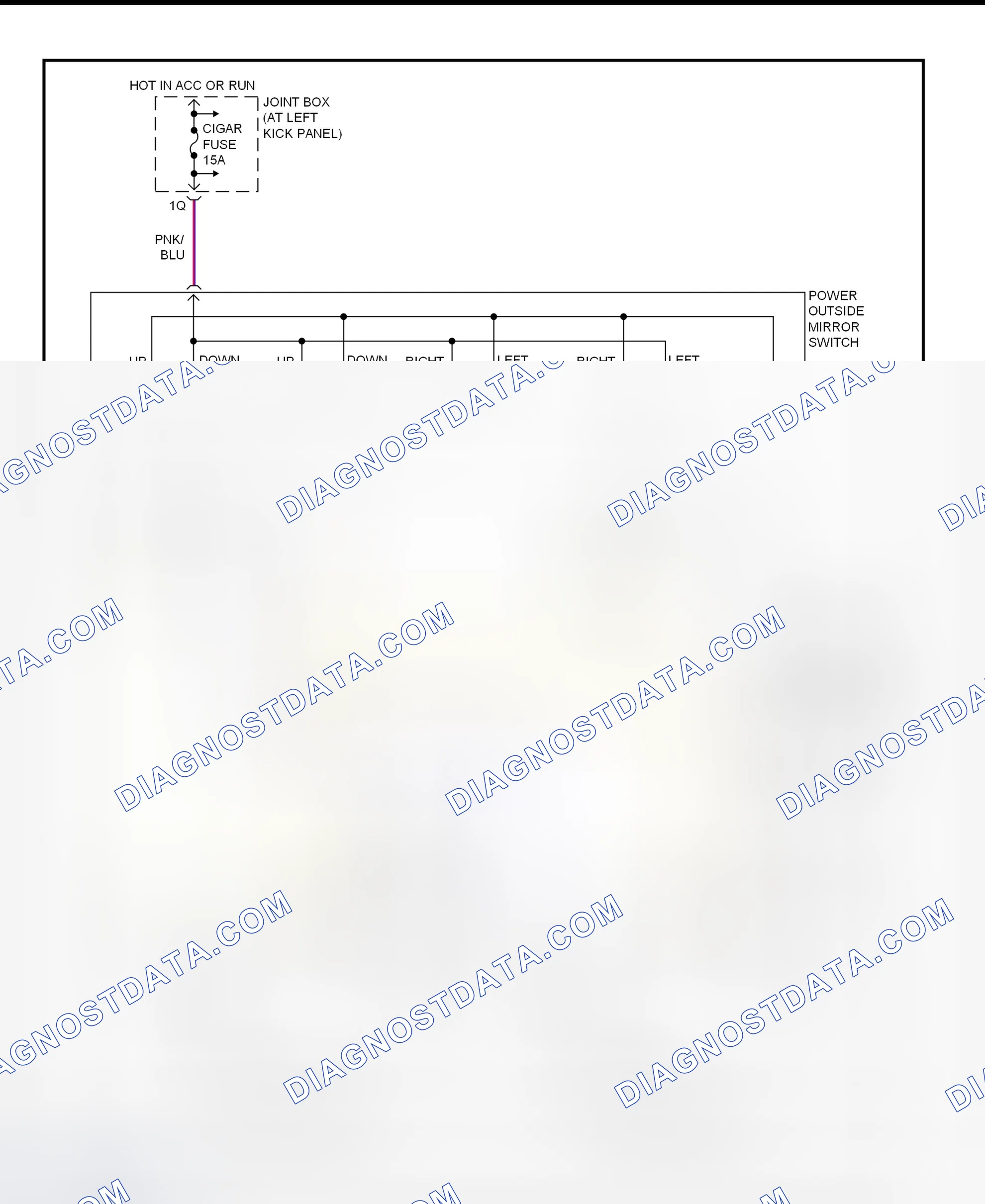 Scheme 2: Power Mirror System Wiring Diagram (MPV)