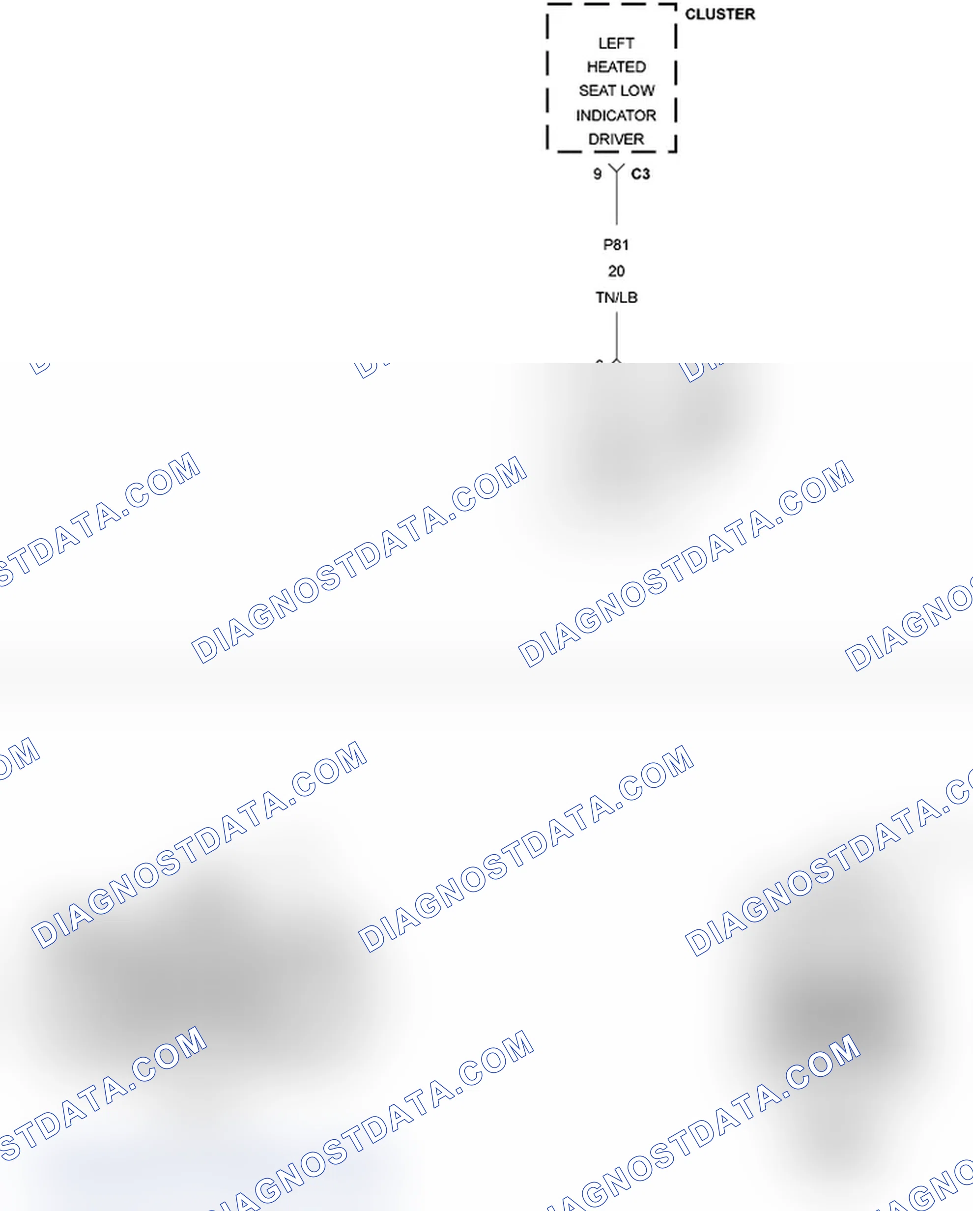 Scheme 165: B1216-LEFT HEATED SEAT LO INDICATOR CONTROL CIRCUIT HIGH