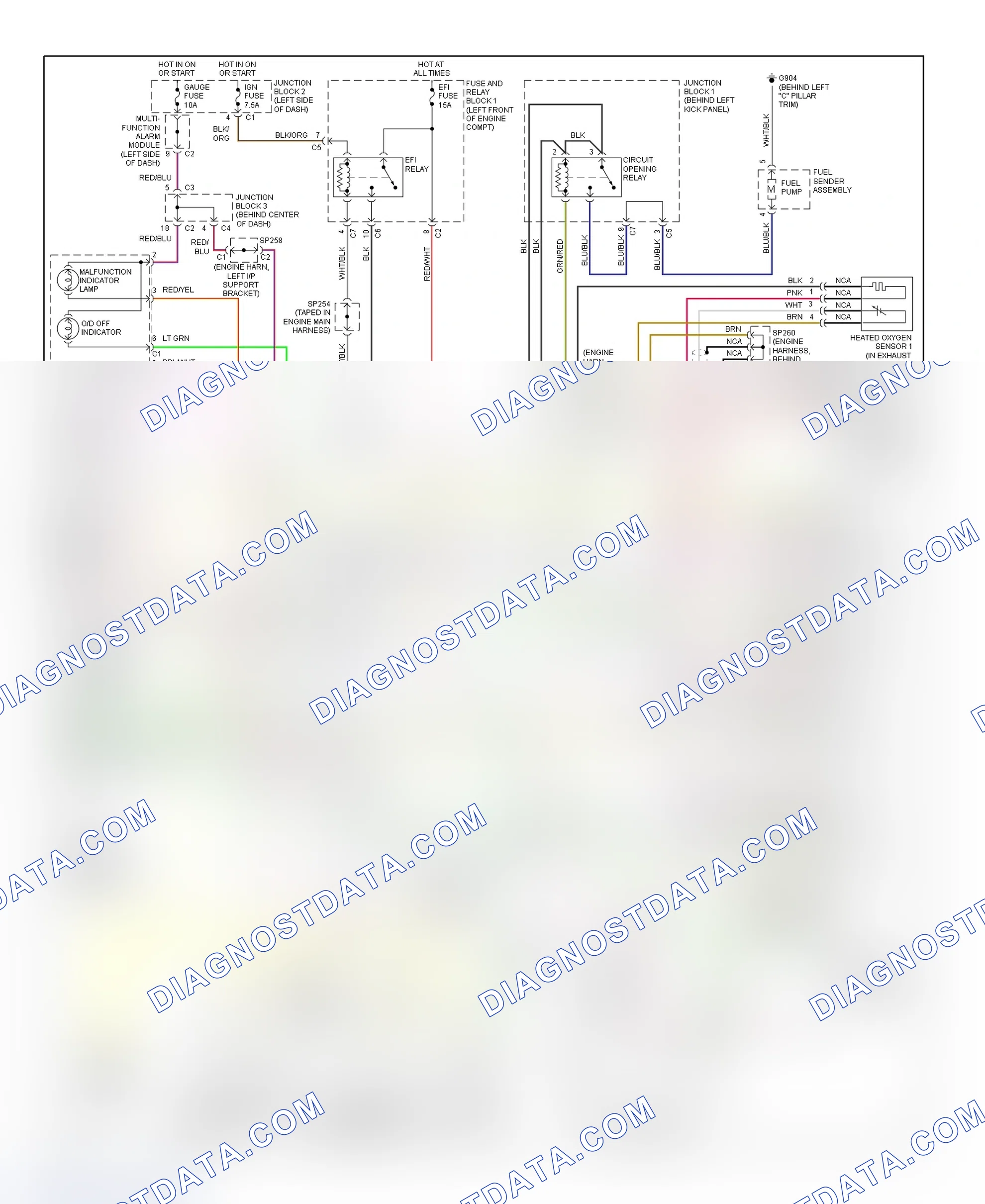 Scheme 155: PCM Wiring Diagram (Prizm - 1.8L - 2 Of 2)