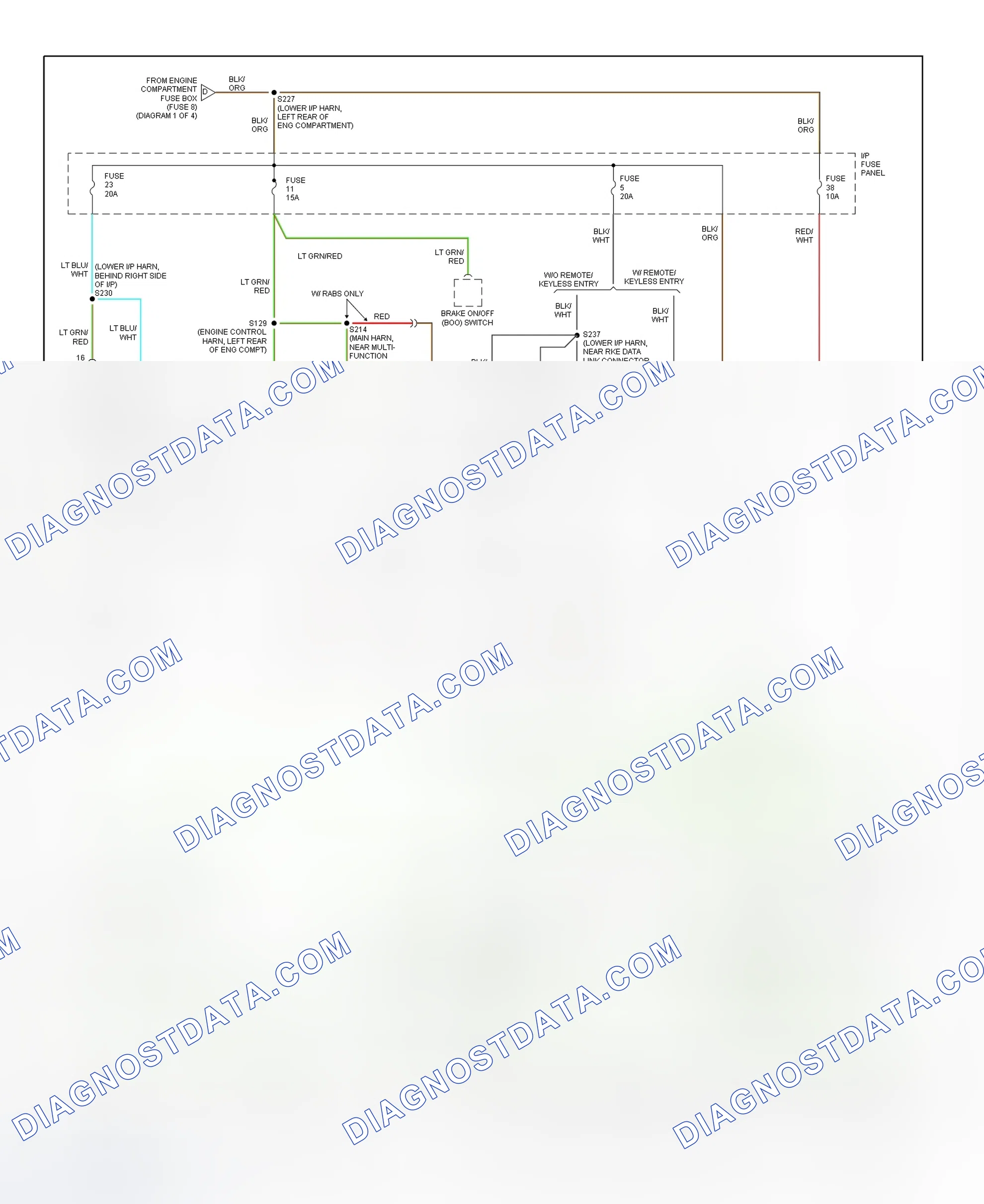 Scheme 11: Power Distribution Wiring Diagram (2 Of 4)