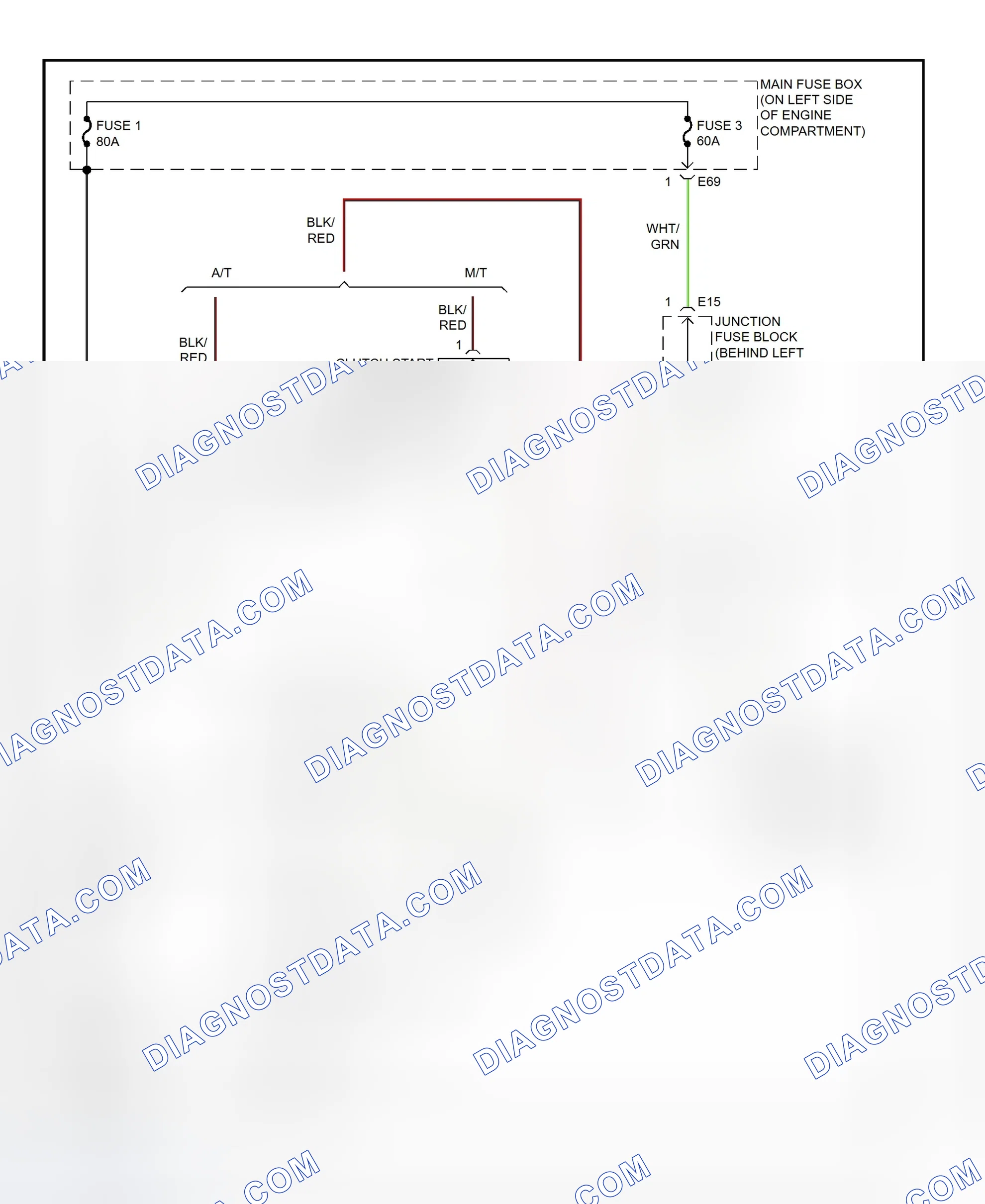 Scheme 1: Starting System Wiring Diagram (Esteem)