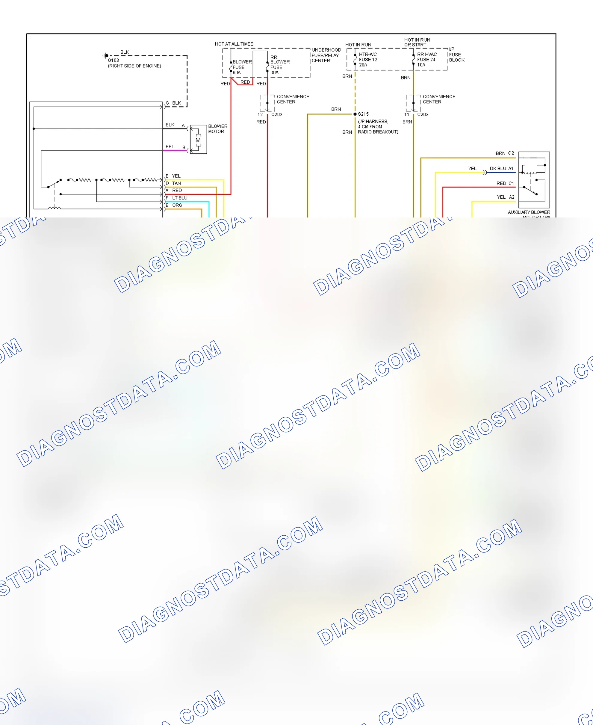 Fig. 24: Heater System Wiring Diagram ("G" Vans, Express & Savana)